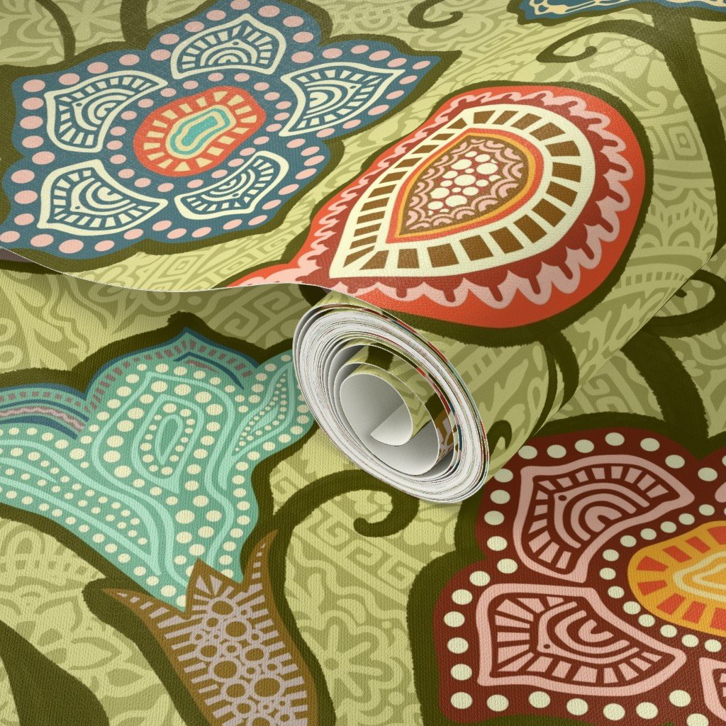 Spice Market Paisley Wallpaper