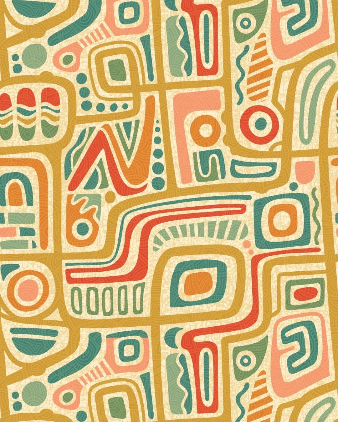 Playing with some sun-faded resort vibes for an upcoming @spoonflower design challenge 🌞🌴✨

I&rsquo;ve been exploring weathered textures, retro beach palettes, and soft vintage color stories inspired by warm coastlines, pool-side umbrellas, tiki lo