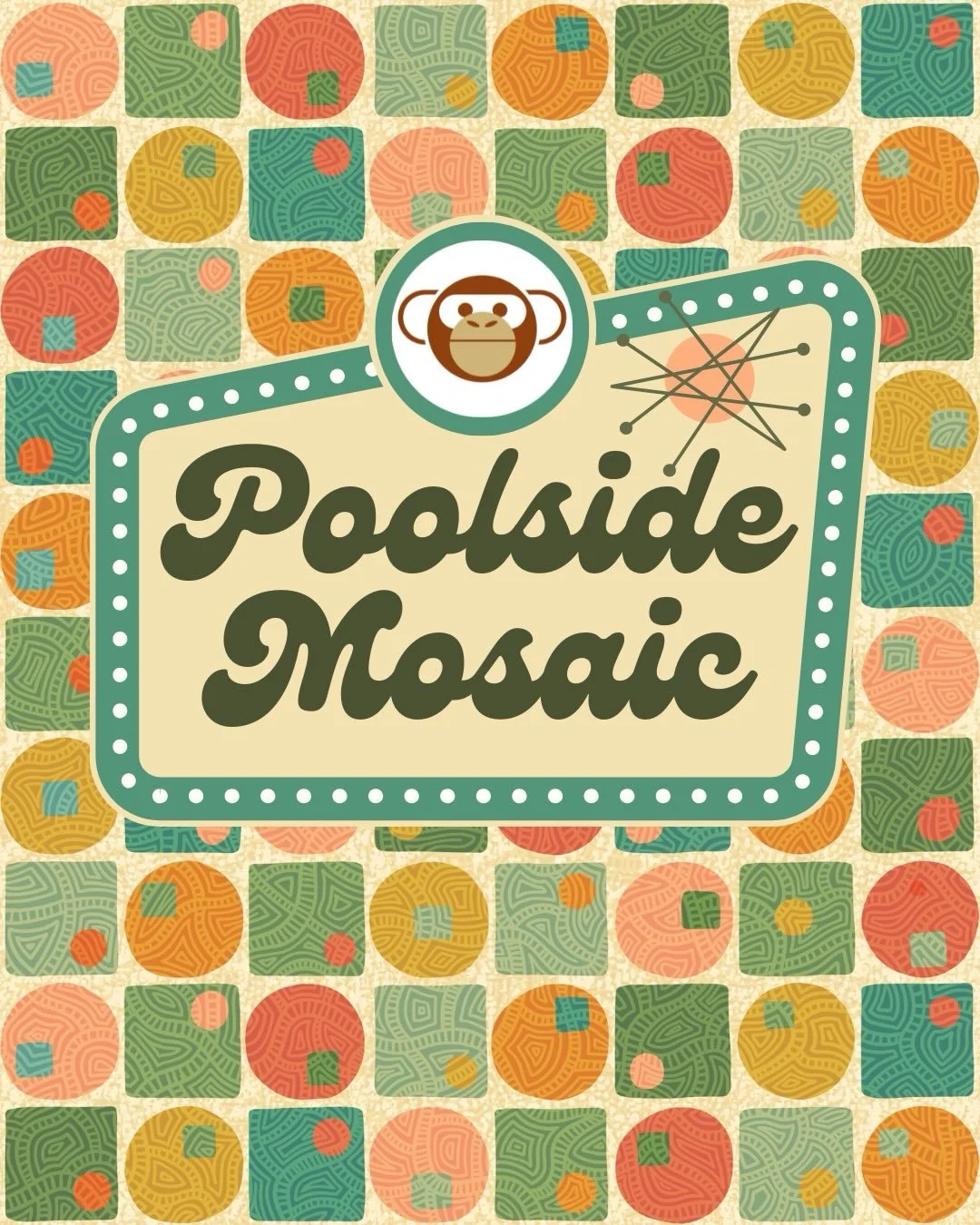 🌞✨ Poolside Mosaic is a sun-faded geometric inspired by vintage resort tiles, retro pool decks, and long coastal afternoons. 

Weathered texture and softened mid-century color give this pattern a nostalgic warmth that feels equal parts playful and r