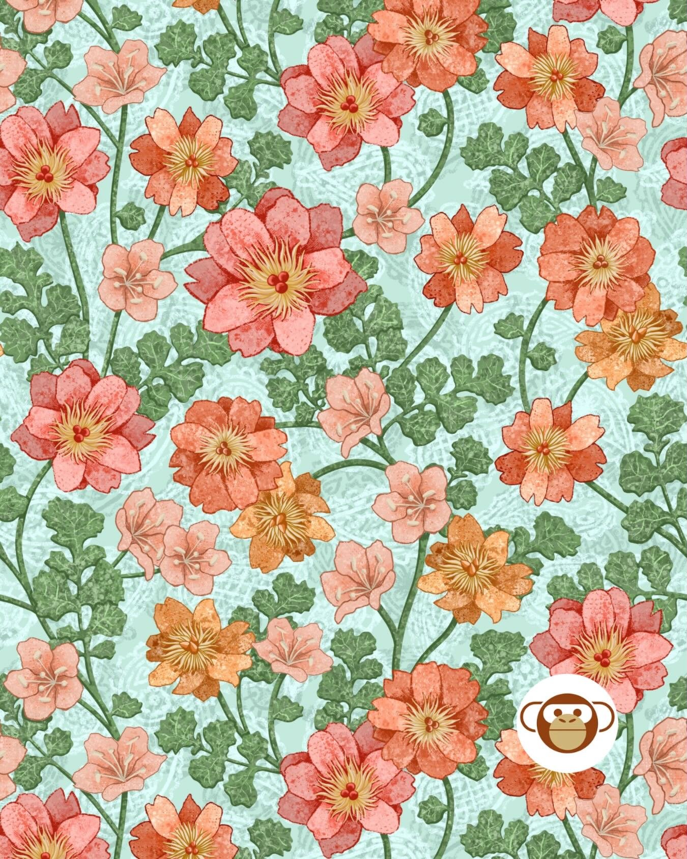 Chintz is making a comeback! 🌿✨

I&rsquo;m exploring flowing vines, abundant blooms, and a fresh take on this historic floral style for the upcoming @spoonflower design challenge. Still refining the details, but I&rsquo;m loving where this garden is