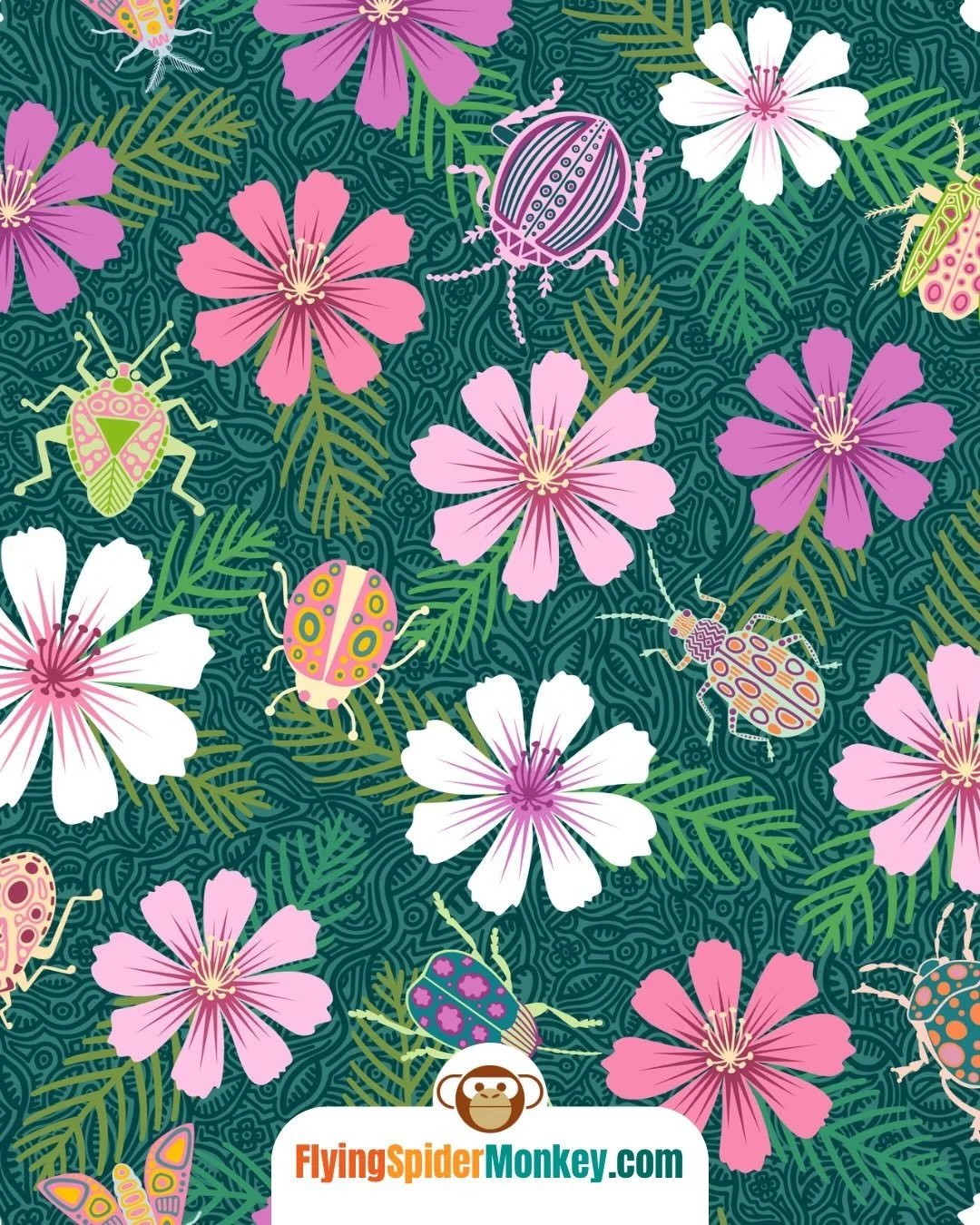 Meet Petal Society 🌸🪲✨
A whimsical mid-century inspired collection filled with decorative beetles, cosmos blooms, playful geometrics, and vintage wallpaper charm. Designed for quilting cotton, nursery decor, wallpaper, children&rsquo;s apparel, and