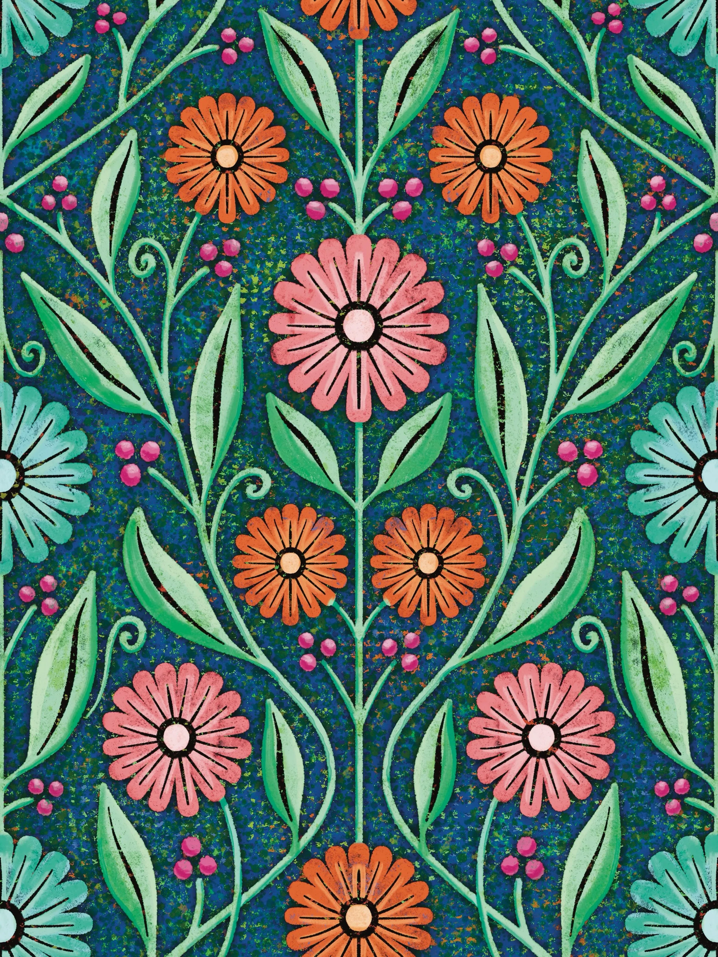 I&rsquo;ve been stretching some different creative muscles this morning with a Craftsman-style floral pattern tutorial from @lizkohlerbrown 🌸

I don&rsquo;t often work in this exact style, but I always enjoy seeing how another designer approaches st