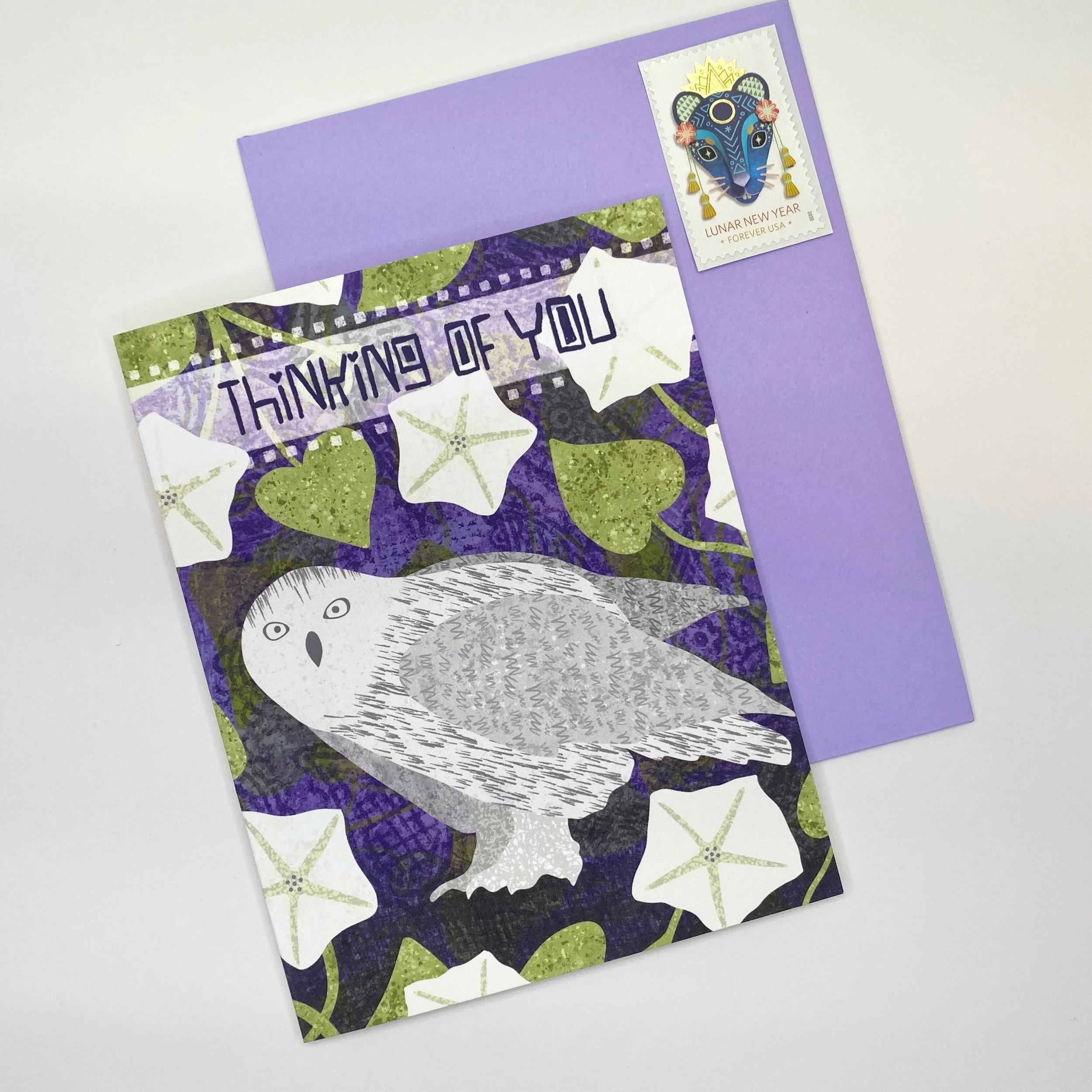 Send One 💌

A seriously snowy owl card, mail-ready for a thoughtful winter greeting.

Keep One. 💜

2027 at a glance, table-top calendar.

Make One. ✋🏼

Fold and assemble this tiny snowflake out of original Flying Spider Monkey printed paper.

Some