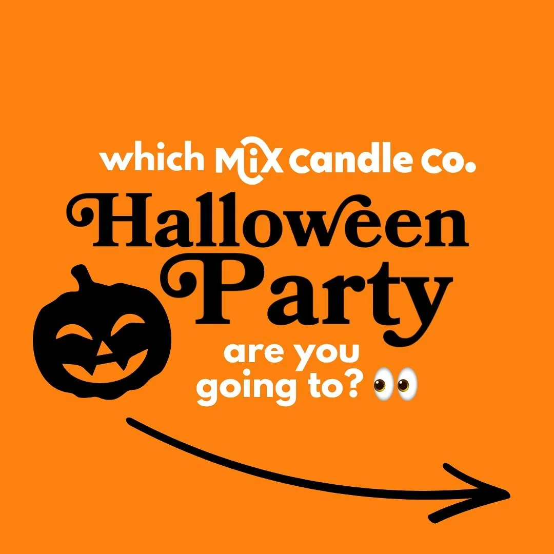 We&rsquo;re getting into the Halloween spirit at Mix Candle Co 👻

Comment whose party you would want to attend down below (the person with the most guests will win a prize 🤭)