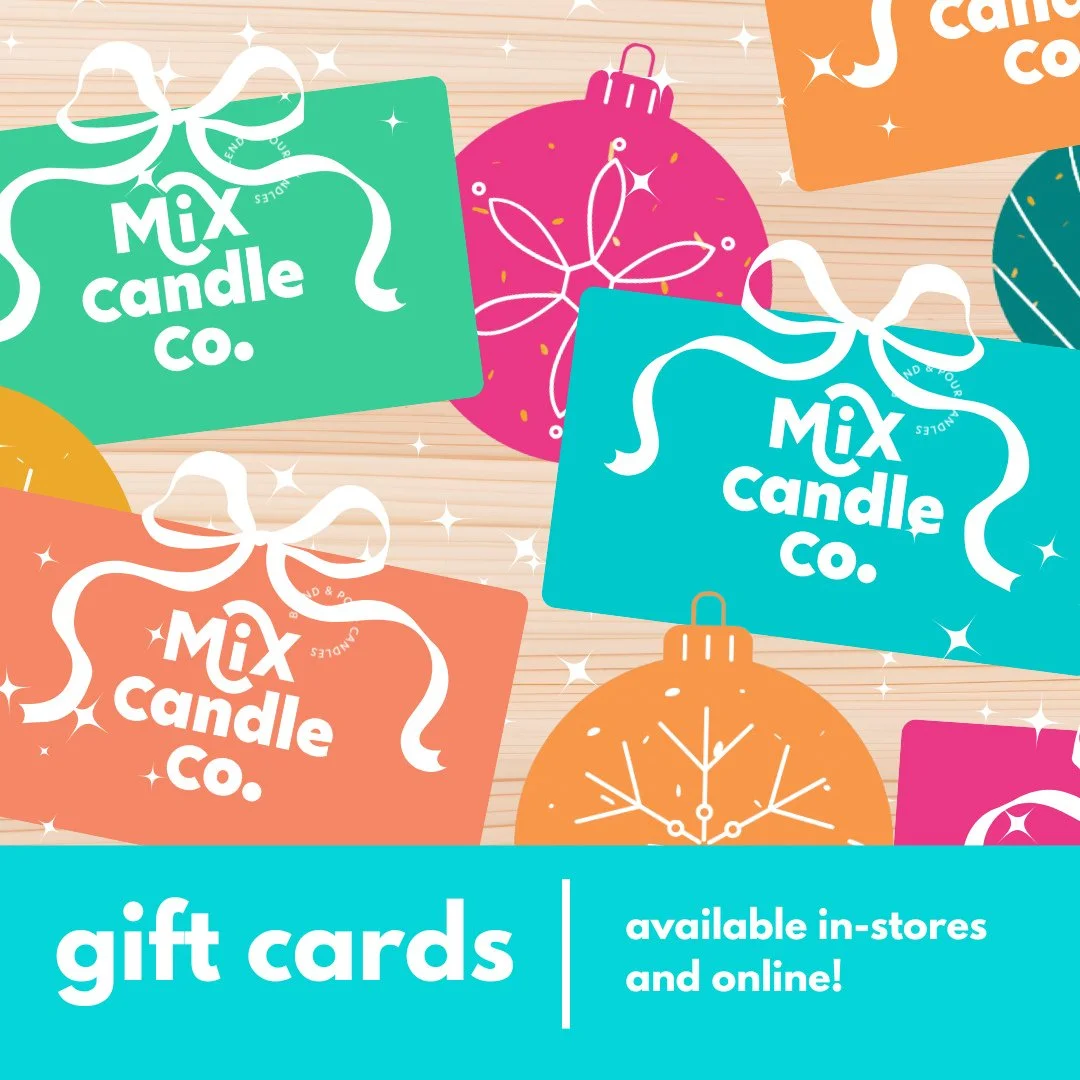 Still searching for the perfect gift? We&rsquo;ve got you ✨ Mix Candle Co gift cards are available in-store and online and let your loved ones create something they&rsquo;ll truly love. Both locations are open until 4pm today.⁠
⁠
📞 Lawrenceville: (4