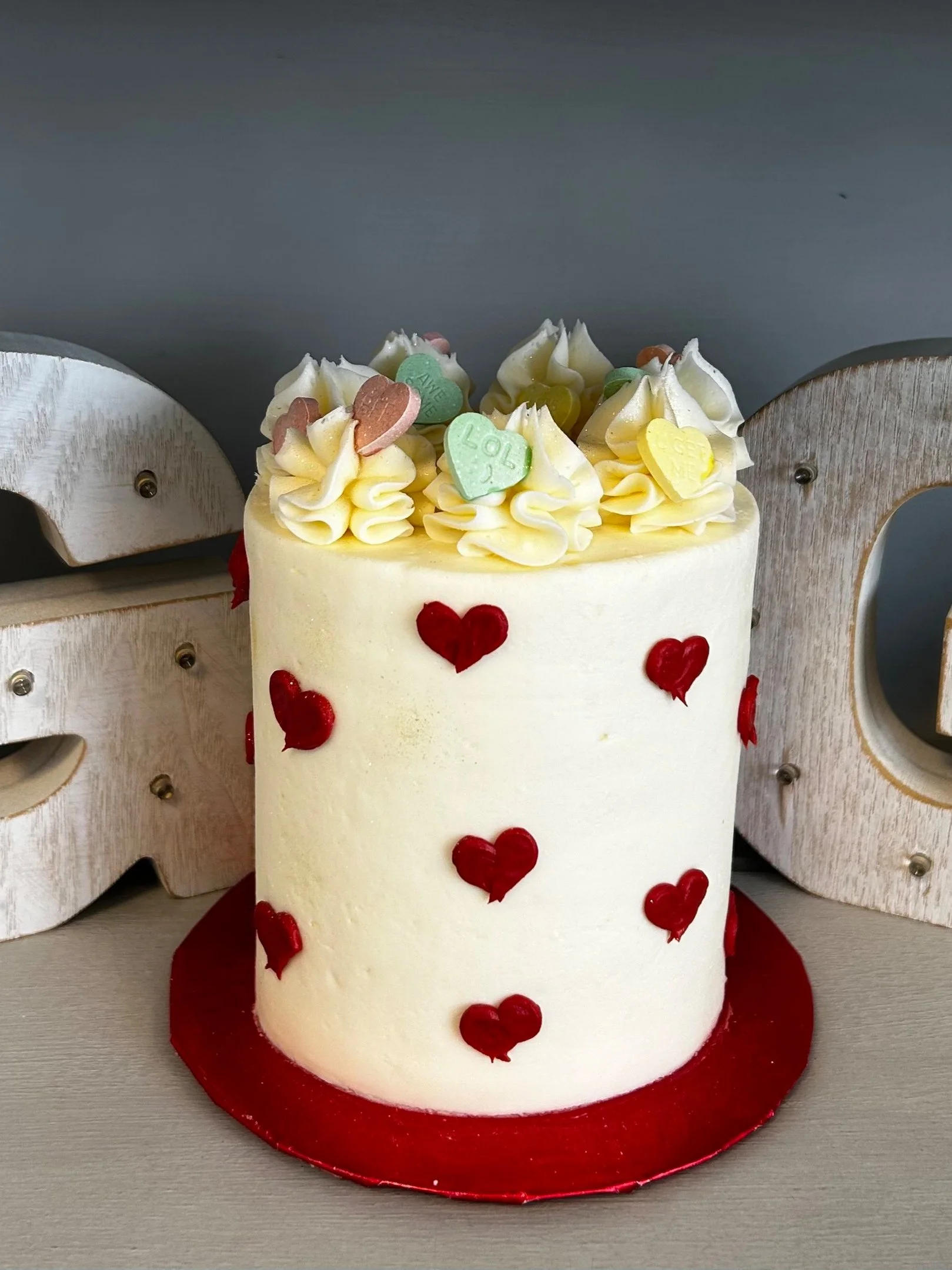 mini cakes in valentine designs starting at $28