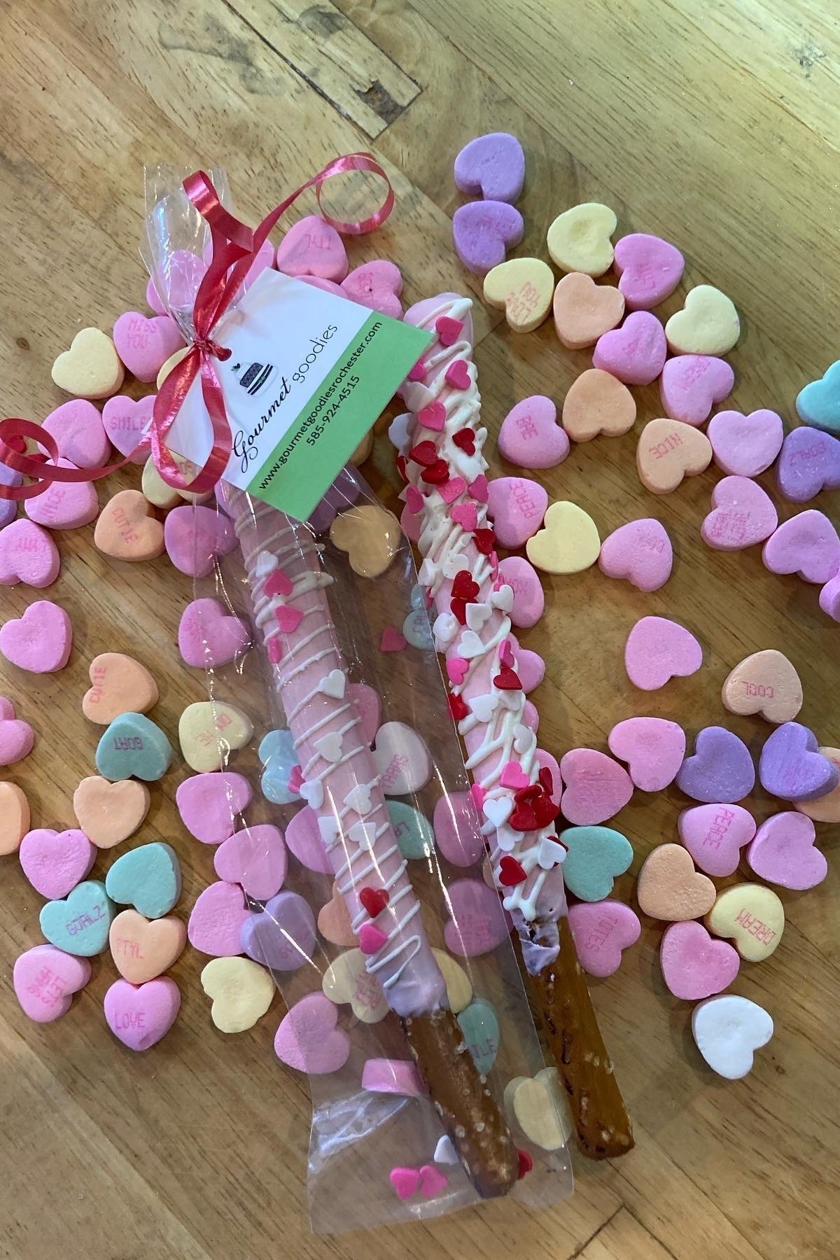 Dipped pretzels $3 each 