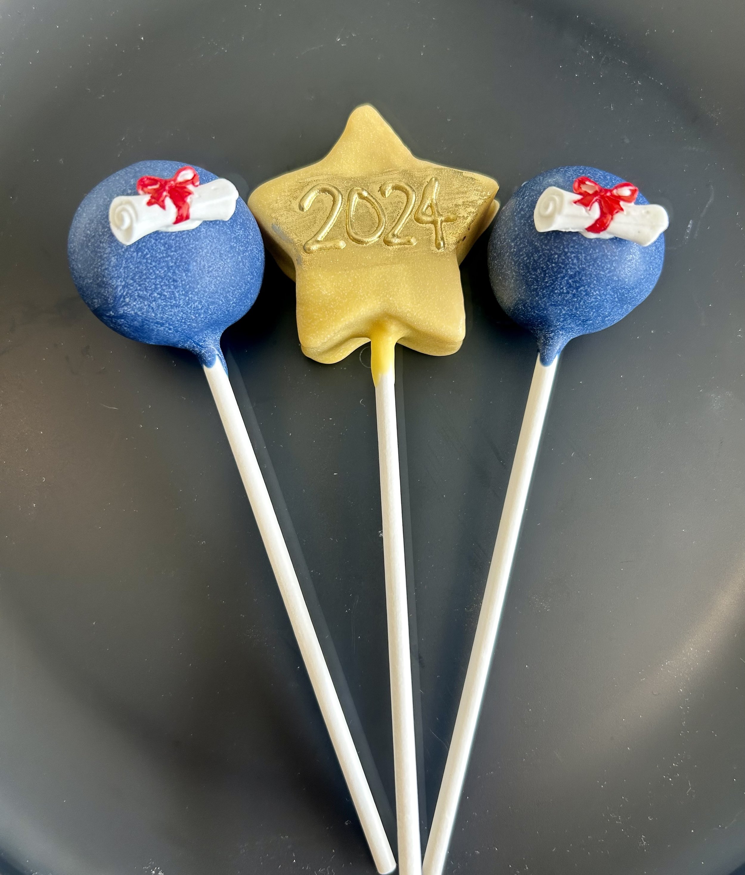 Graduation cake pops starting at $3