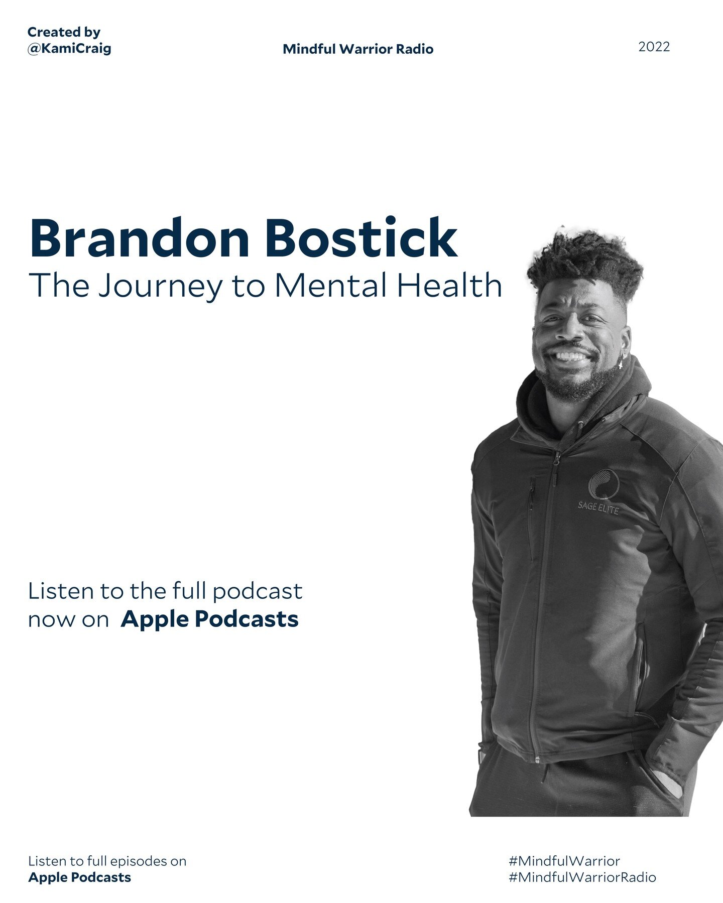On Episode Fifteen of Mindful Warrior Radio, I was joined by Brandon Bostick, a retired NFL tight end, mental health advocate, and founder and partner of Sage Elite Wellness Clinic. Brandon spent a lifetime in elite athletics. A year after experienci