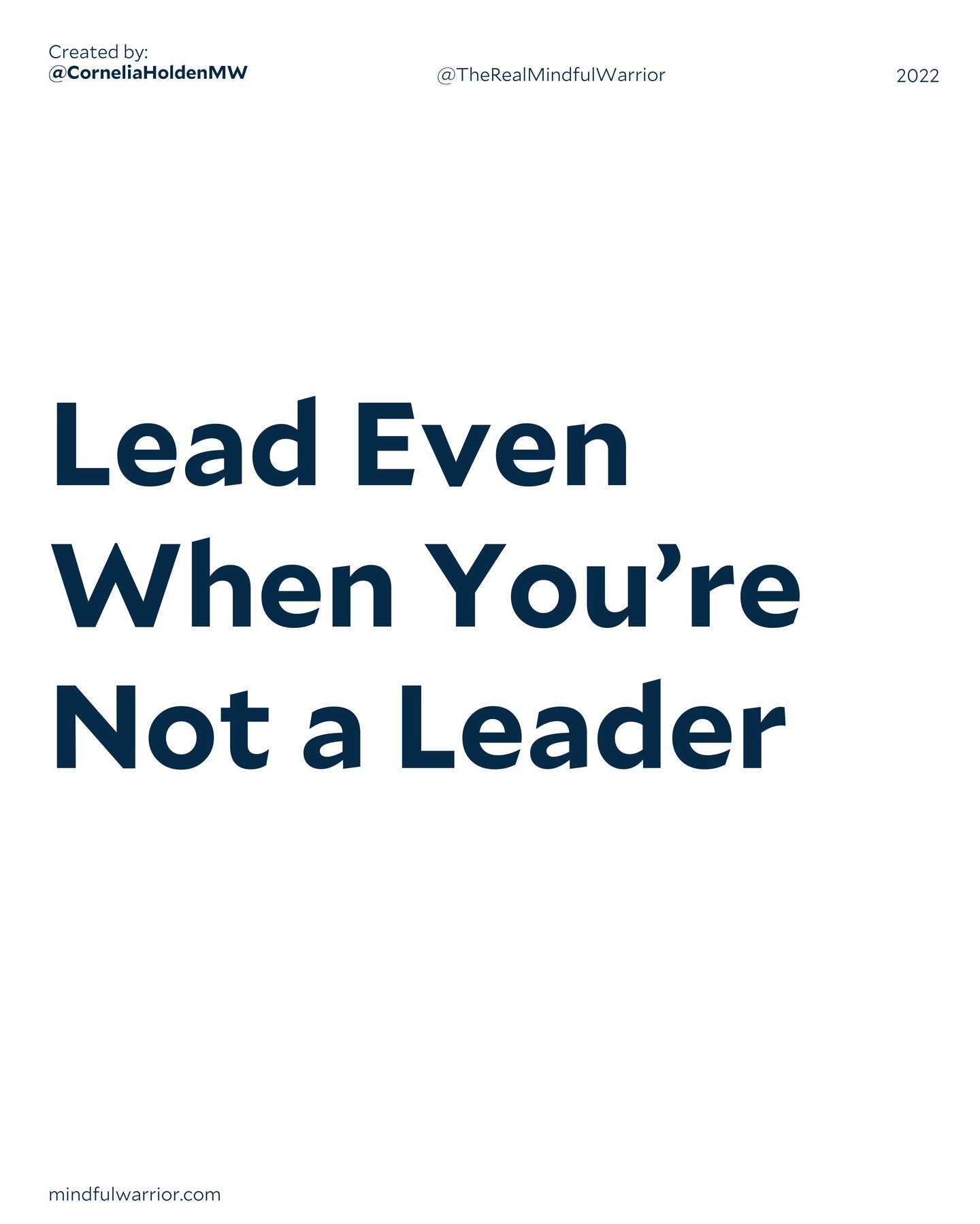 As a practice, leadership requires wise and skillful action. And because the practice of leadership is as complex as you are, it takes continuous personal and professional growth and development. #mindfulwarrior