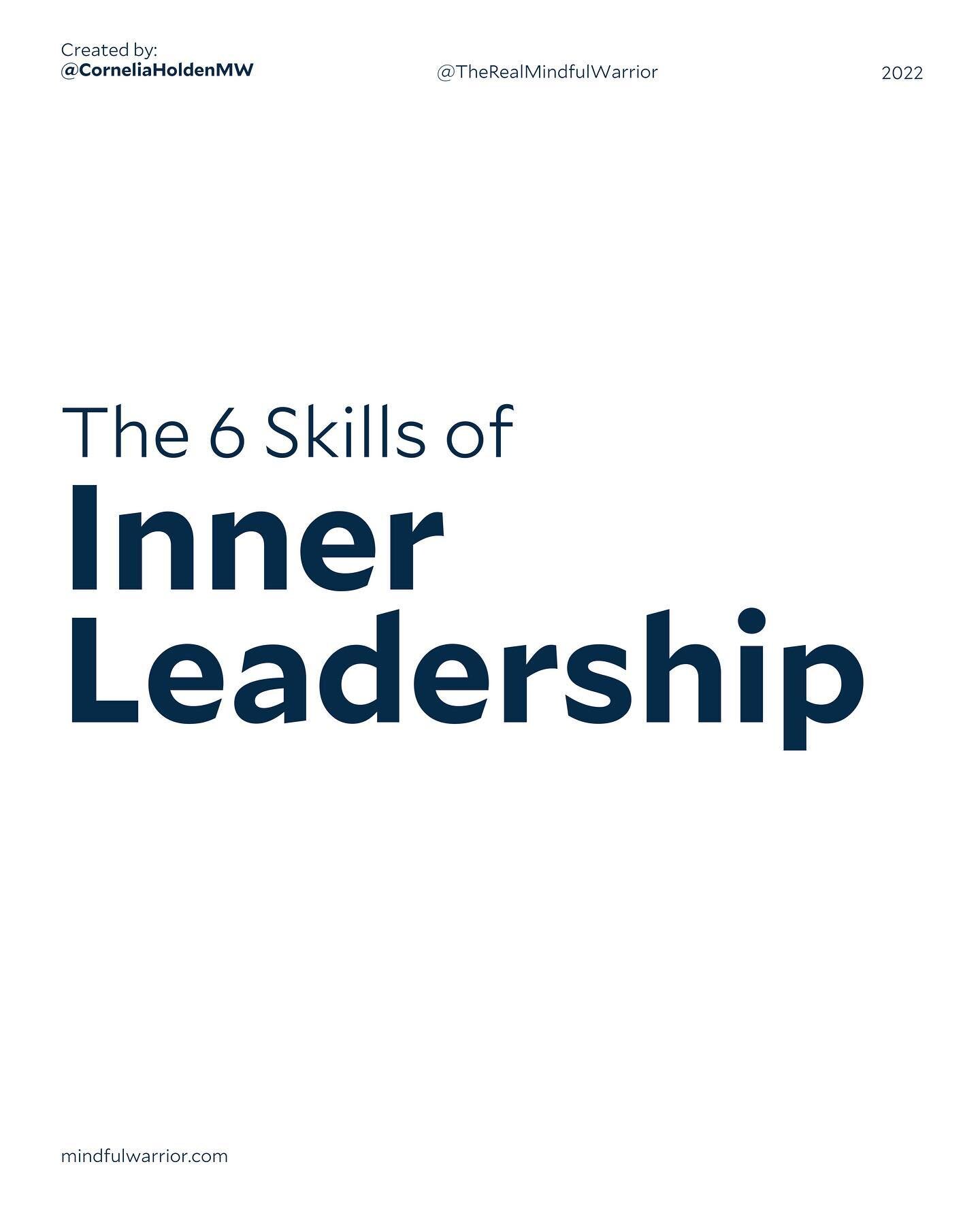 The inner skills of leadership are foundational to building outer leadership skills like public speaking, organizational management, and strategic decision making. What inner leadership skills do you want to develop? #mindfulwarrior