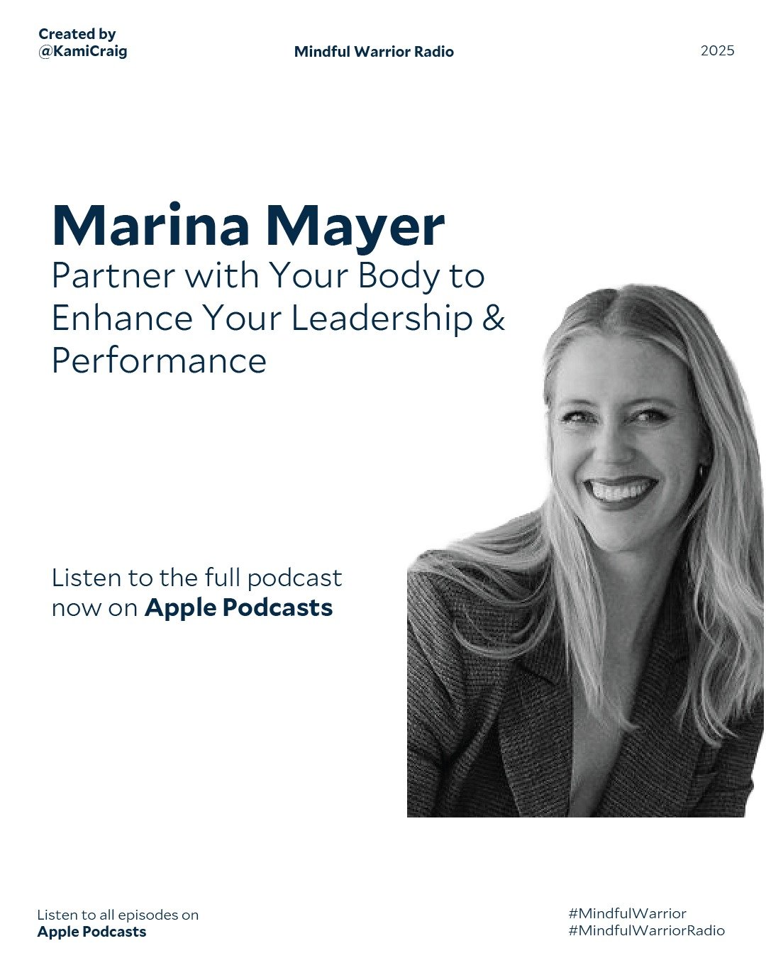 On episode thirty-seven of Mindful Warrior Radio, I host Marina Mayer, Co-CEO &amp; Founder of SWAY, a firm dedicated to building resilience in organizations with bodies in mind.

With 18 years of experience in multidisciplinary environments, Marina 