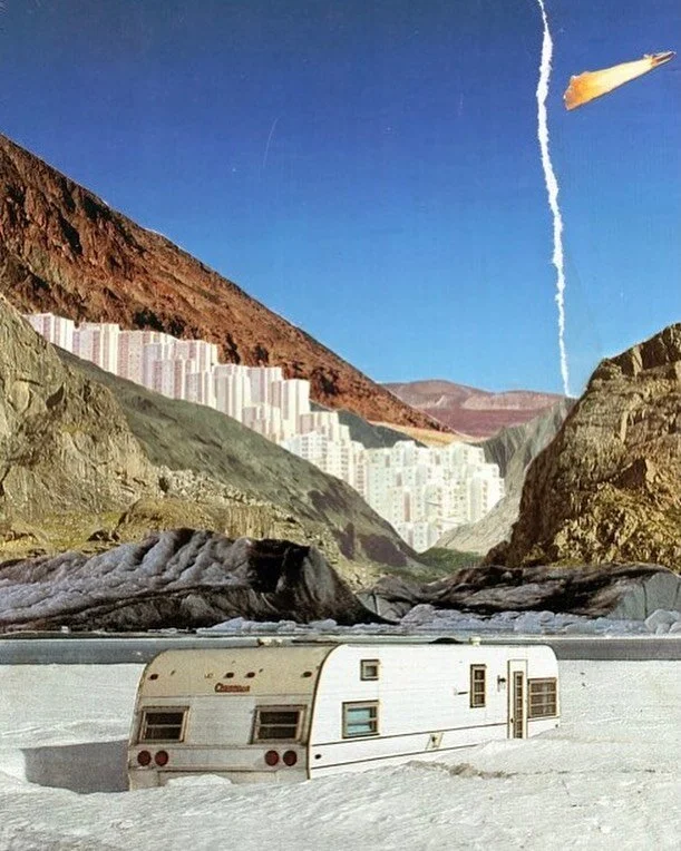 When that van life doesn&rsquo;t go as planned 

#vanlife #vanlifestyle #roadtrip #collage #collageart #collageartist #originalart #pandemiclife