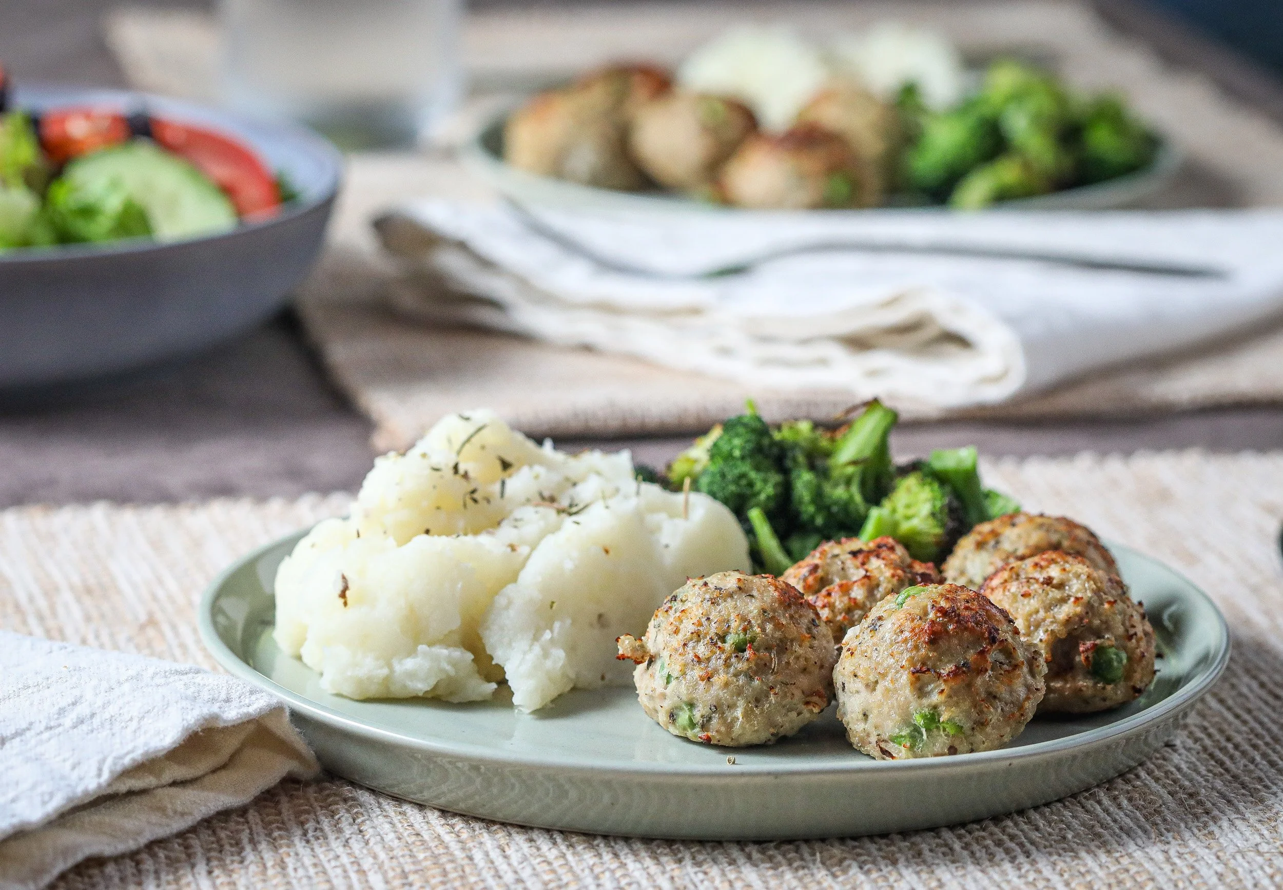 Turkey Meatballs and Mash