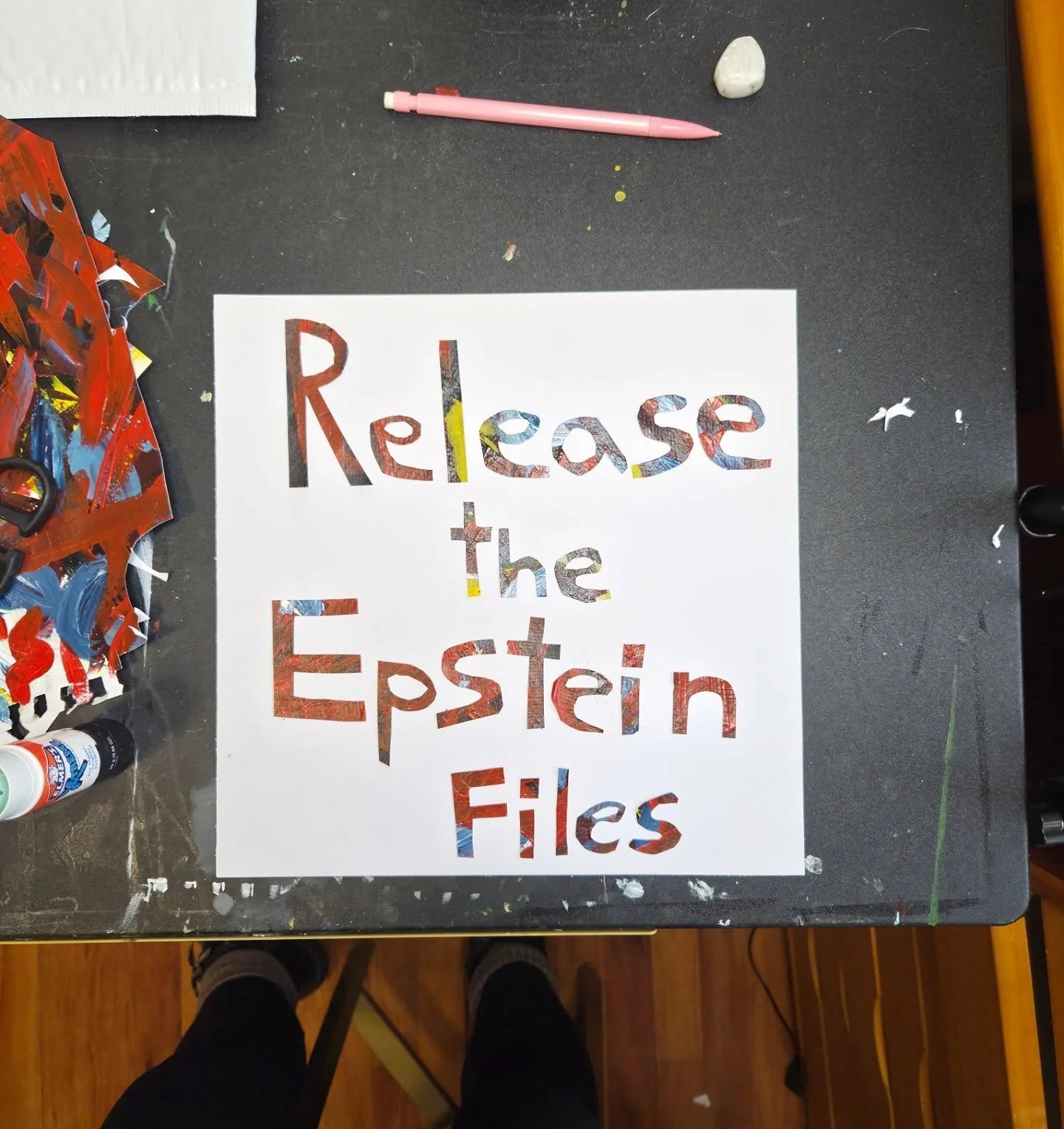 Just a fun little collage I made. Saw a flyer with this message taped to a light pole in my Billings neighborhood yesterday &amp; I was very inspired. Happy Friday!

#nokings #releasetheepsteinfiles