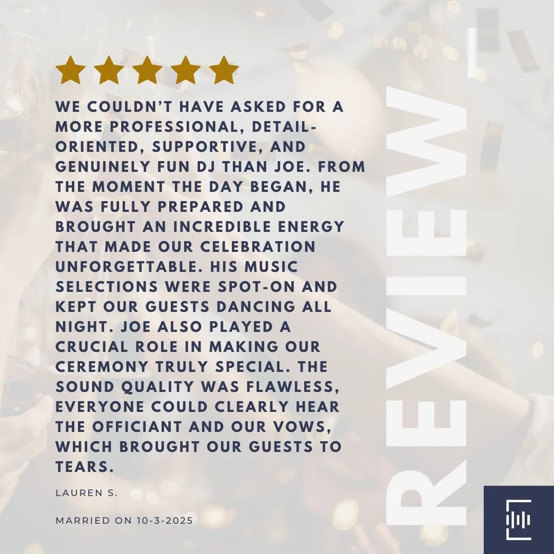 When the review is so good we need to break it into two parts! 💯
#Review #HappyClient #WeddingDJ #WisconsinWedding #WeLoveReviews #WeLoveOurClients #ClientTestimonials #WeddingVibes #DJService #HappilyEverAfter #WeddingInspiration #WIWeddings #Guest