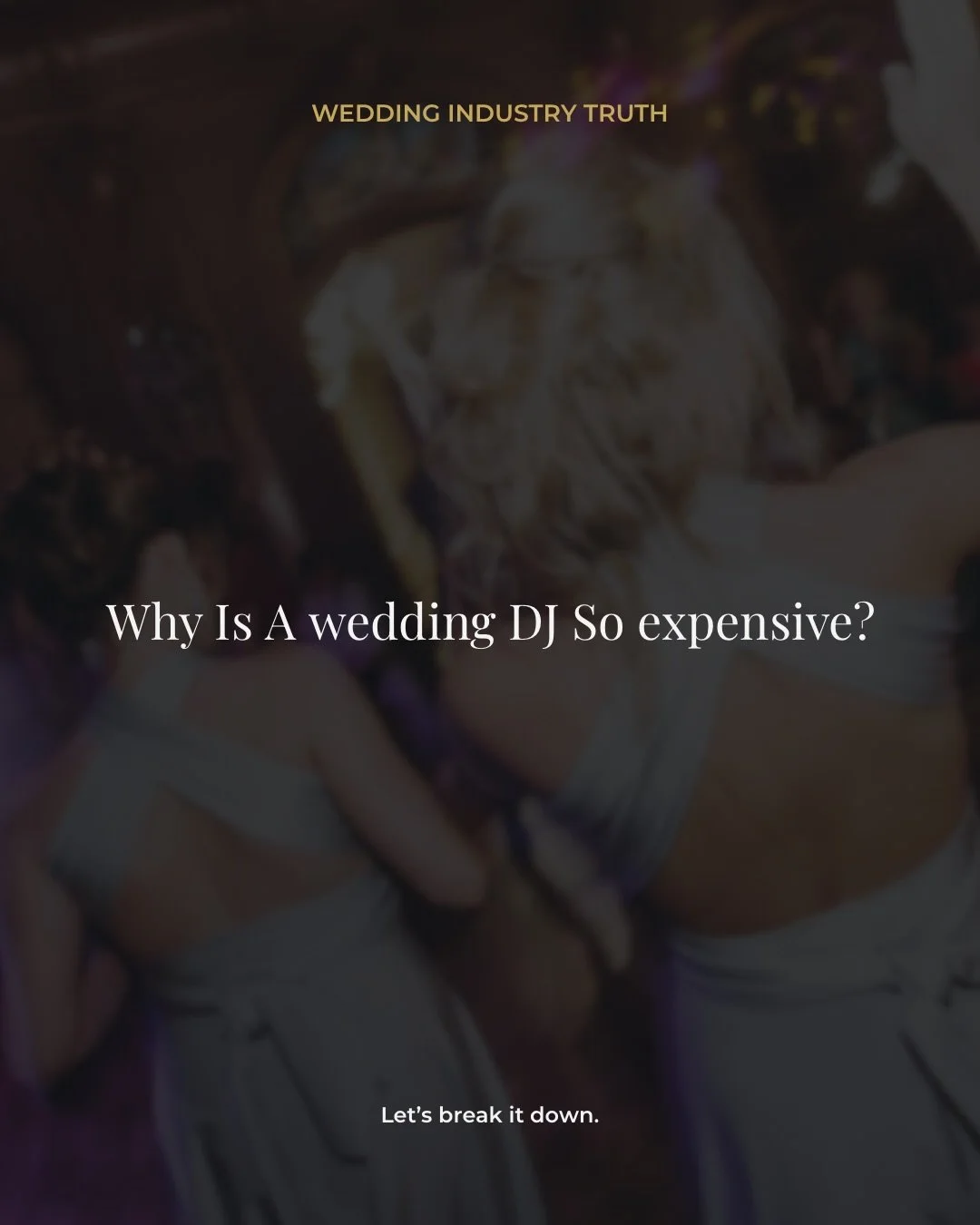 Most couples spend months choosing florals, decor, and photography&hellip;

&hellip;but hesitate when it comes to the one vendor controlling the energy of the entire night.

A wedding DJ isn&rsquo;t just music.
It&rsquo;s timeline control. Atmosphere