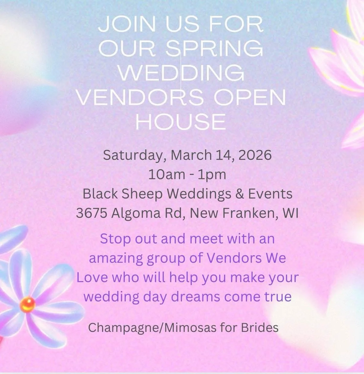 ✨ Engaged and planning your wedding? We&rsquo;d love to meet you this Saturday!

We&rsquo;re excited to be part of the upcoming wedding show at Black Sheep and help couples start bringing their dream wedding to life.

Stop by our booth to:
🎧 Meet th