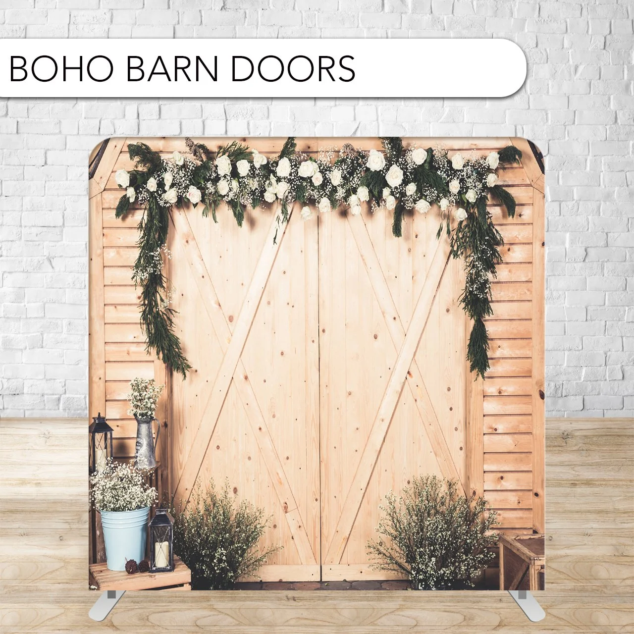 Boho Barn Doors Backdrop