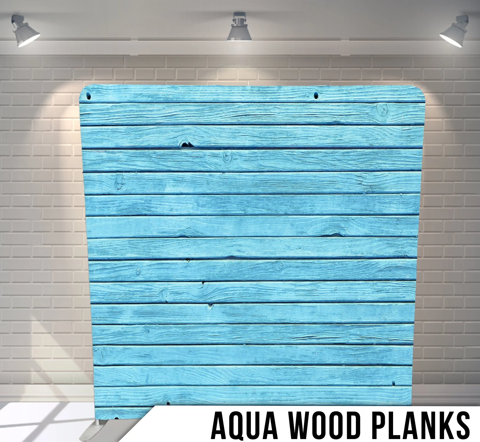 Aqua Wood Planks Backdrops