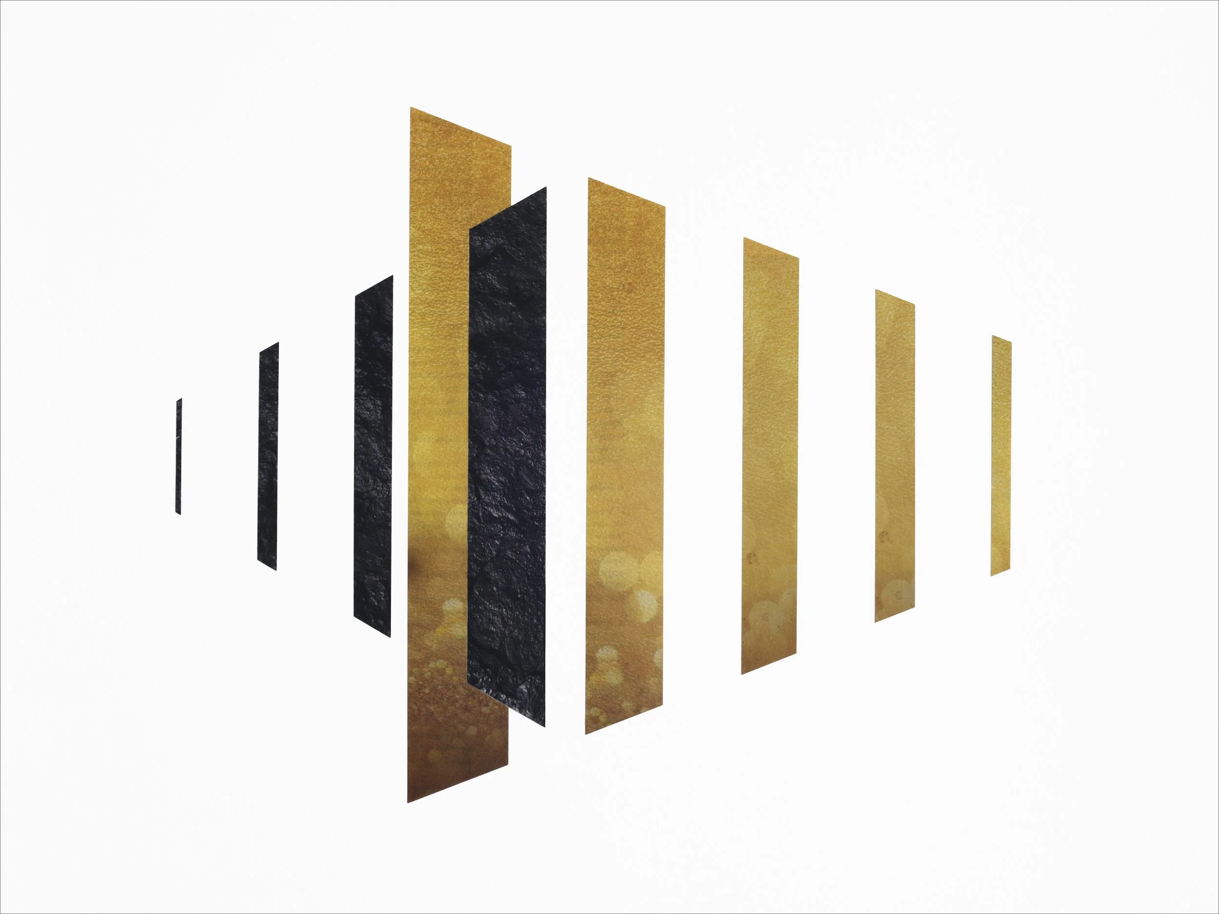 Mix Gently (2025) - 16"h x 12"w - Collage on Cotton-Rag Paper - $1,400 CAD framed