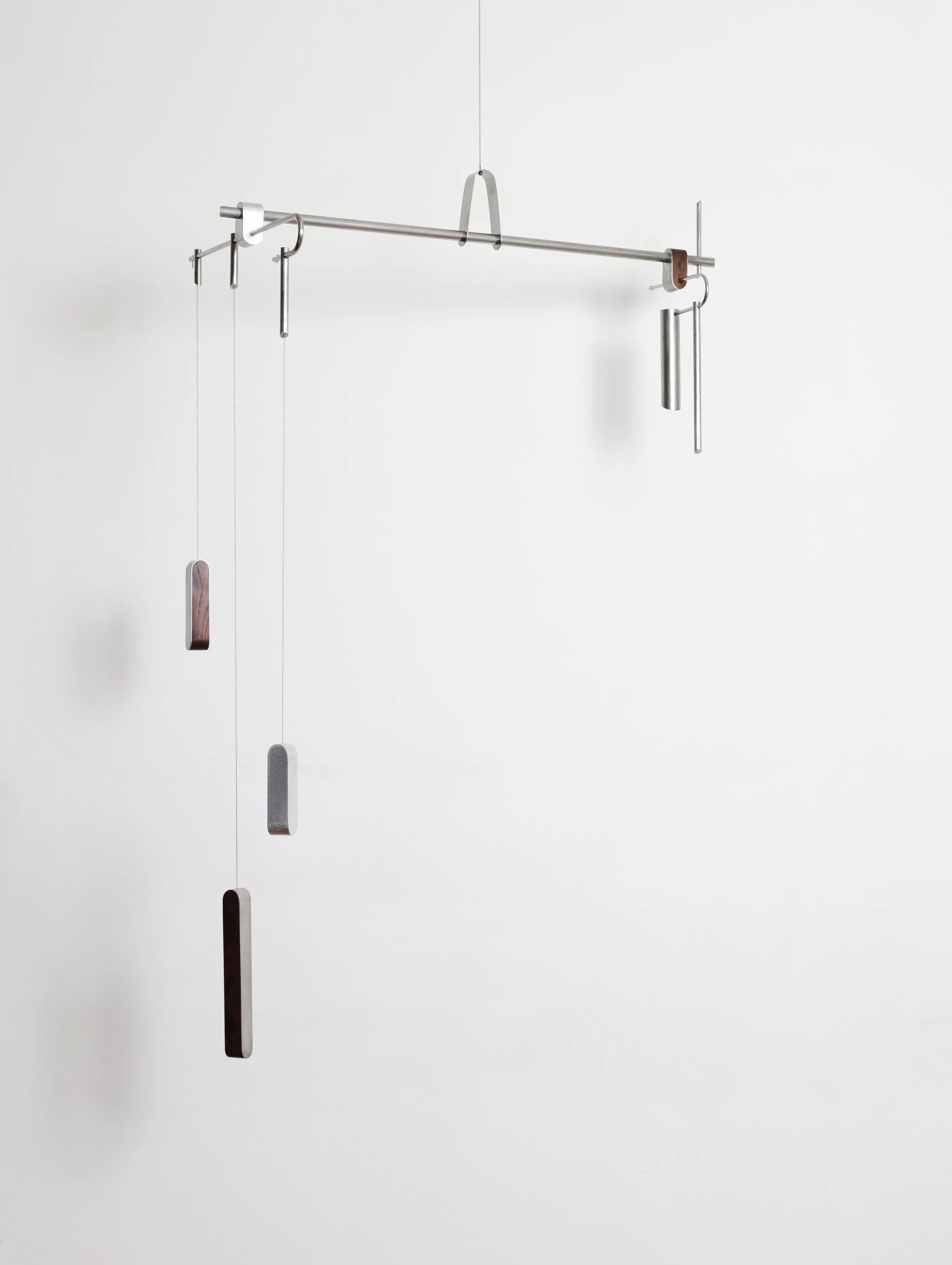 Too Many Tears (Tomorrow) (2025) - 42"h x 27”w x 14.5”d - Stainless Steel, Aluminum, Walnut & Wire - $7,200 CAD