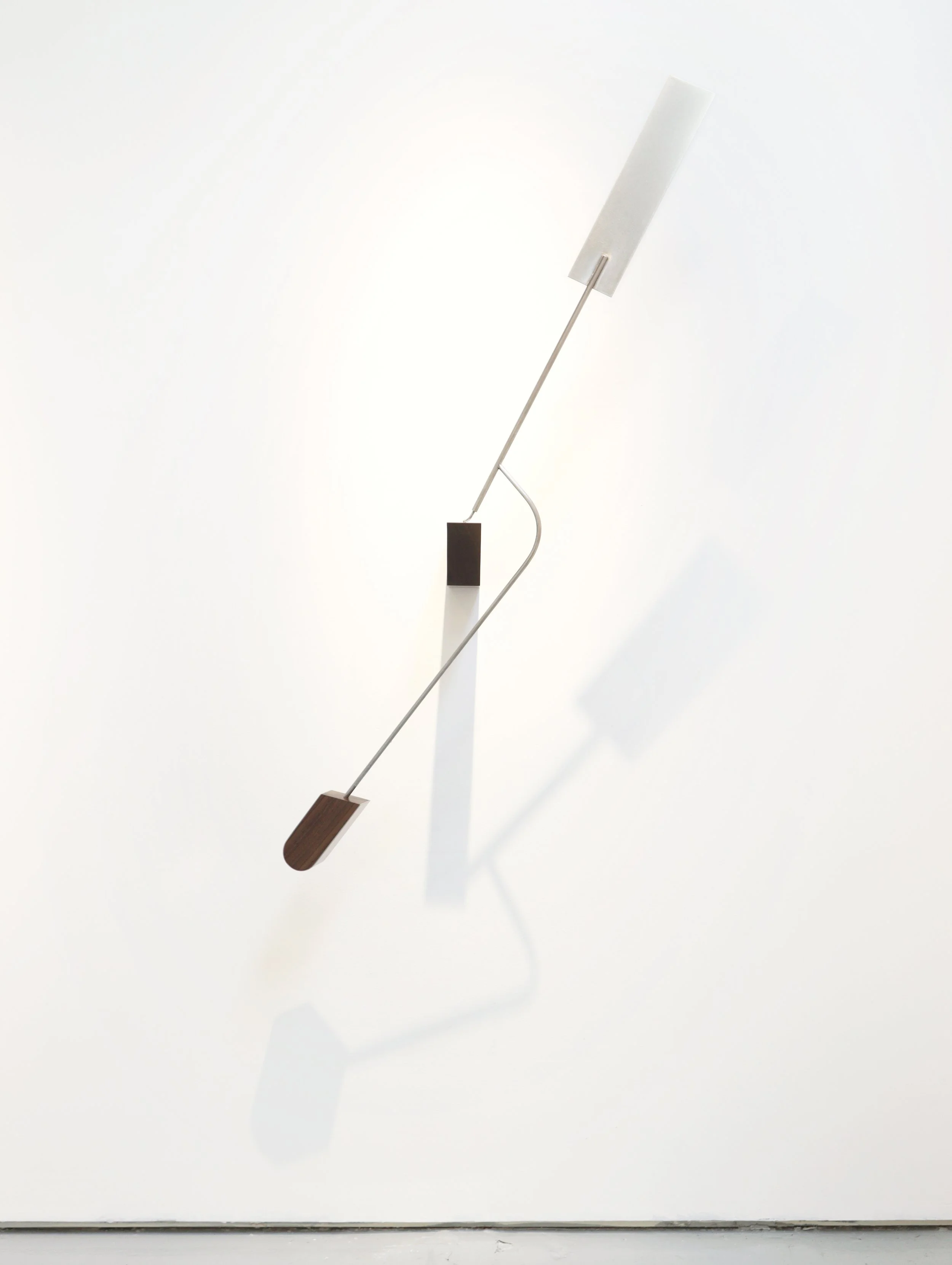 Precipice (2025) - 54”l x 6”w x 8.5”d - Stainless Steel & Walnut - $6,500 CAD