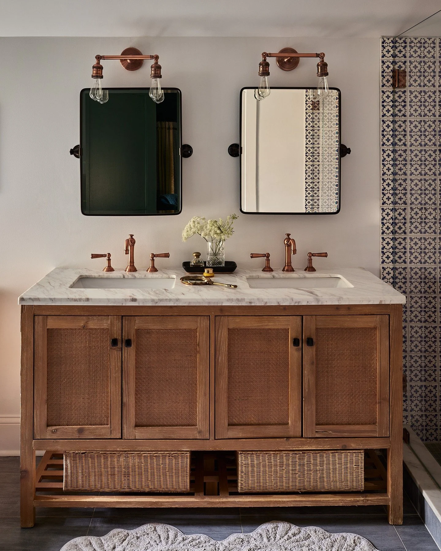 Another room, another gut renovation. Our primary bath needed a layout rework to better support the way we actually live, so we traded a big tub for a big shower (the old one was a tiny, little stall and we aren't bath people). Function first, always