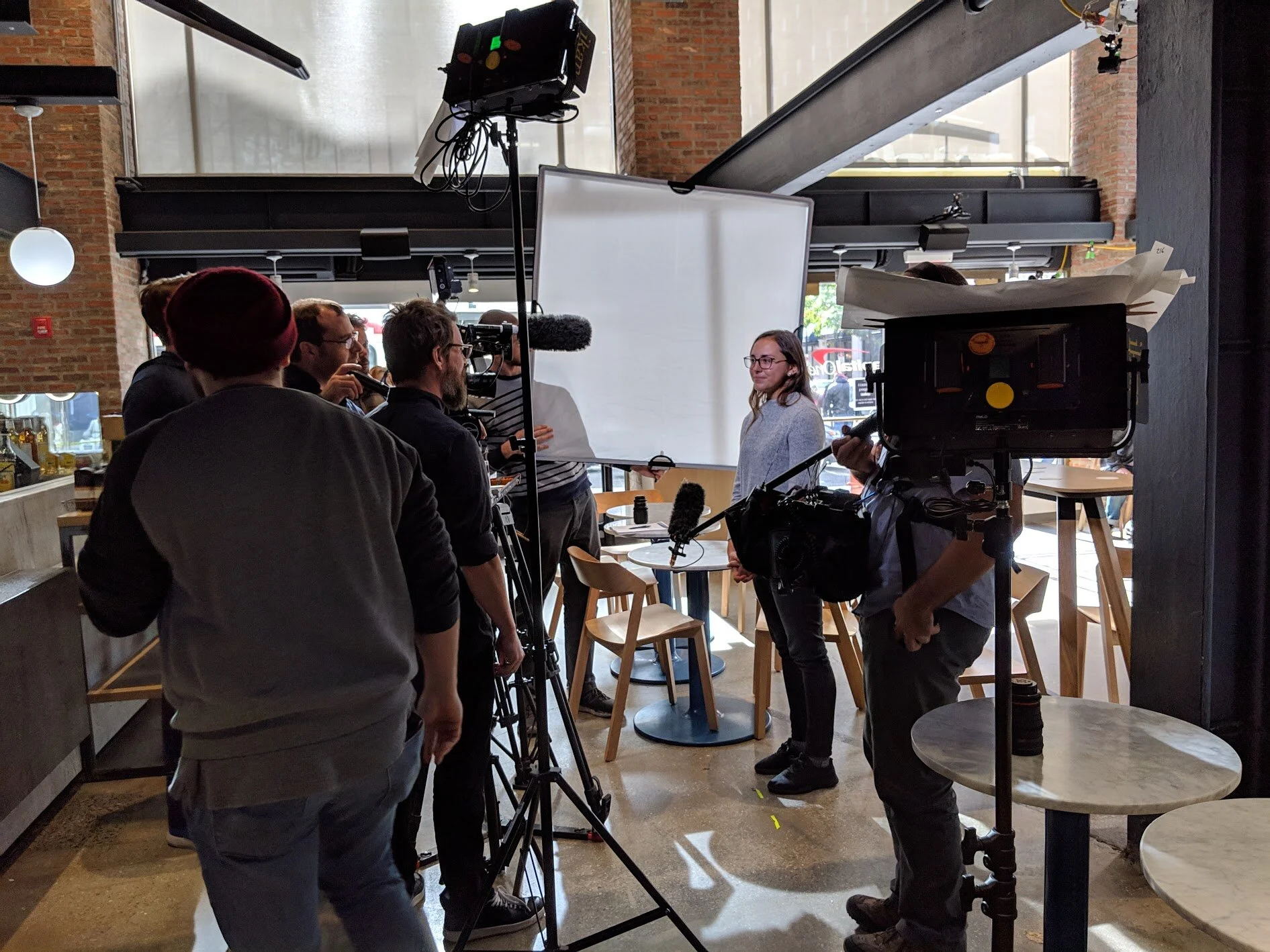 On launch day I interviewed customers, cafe staff, and team members with a film crew