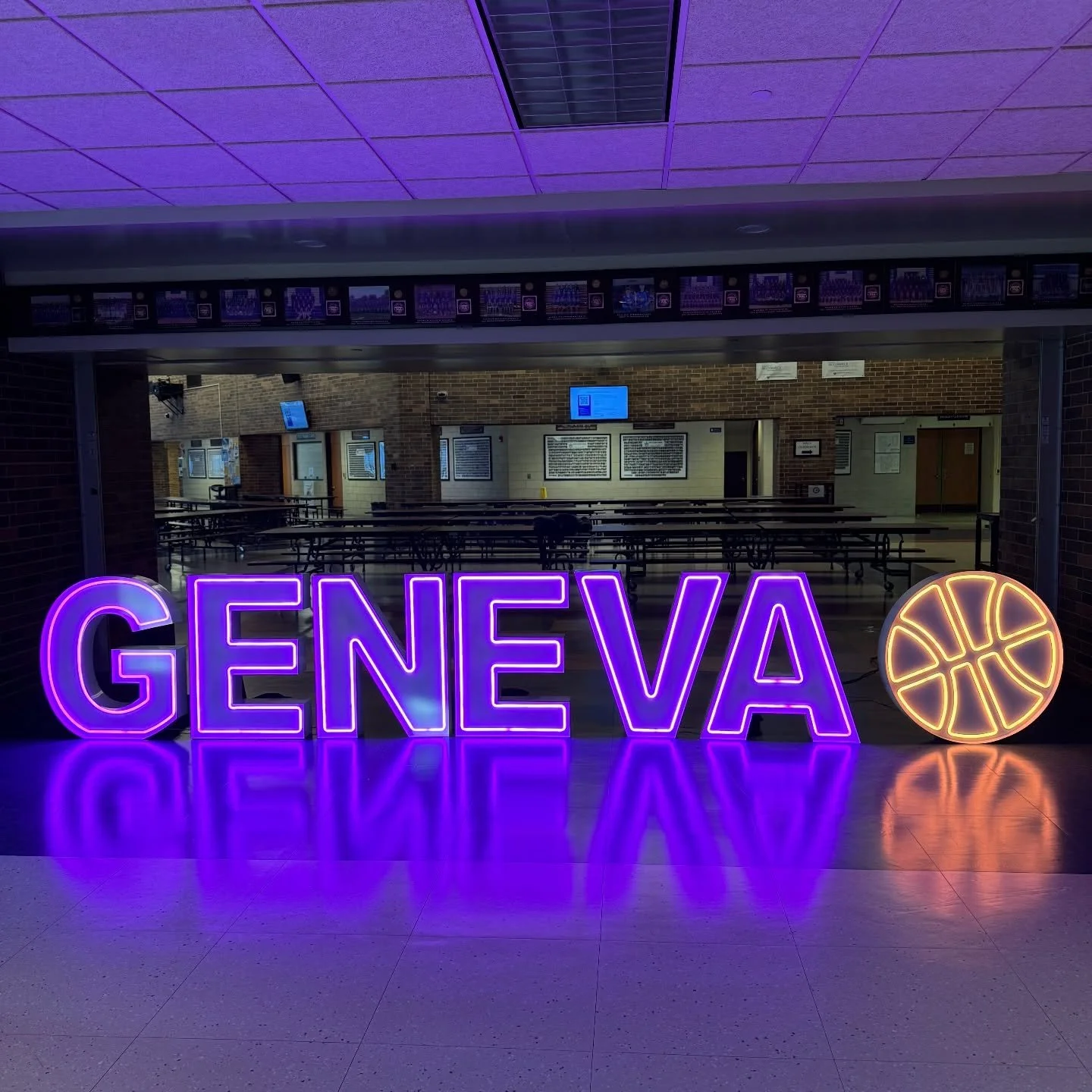 Talk about a glow-up! ✨ @genevafeeder lit up their girls tournament this weekend with our 3ft marquees!
Graduation season is right around the corner&mdash;head to our website and book your date now!

#MarqueeLetters
#EventDecor
#GraduationSeason
#Gir