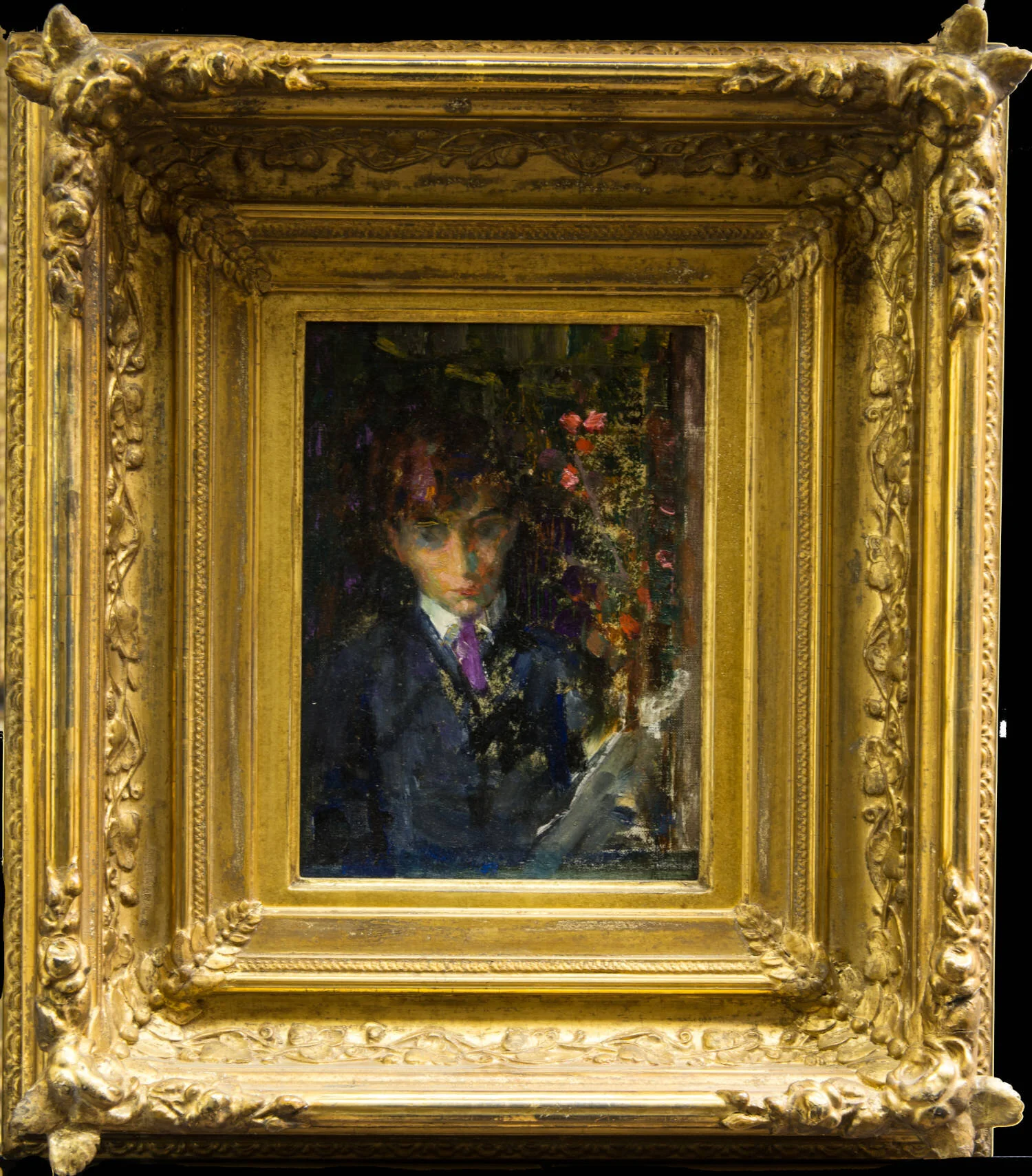 Mon Cher Fils Armand | oil on canvas | 8.75 x 6.5 in. (17 x 15.5 in. with frame)