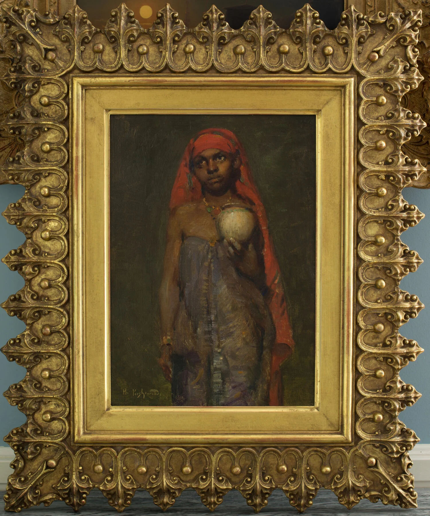 Untitled: Arab Woman | oil on canvas | 14 x 10 in. (24 x 20 in. with frame)