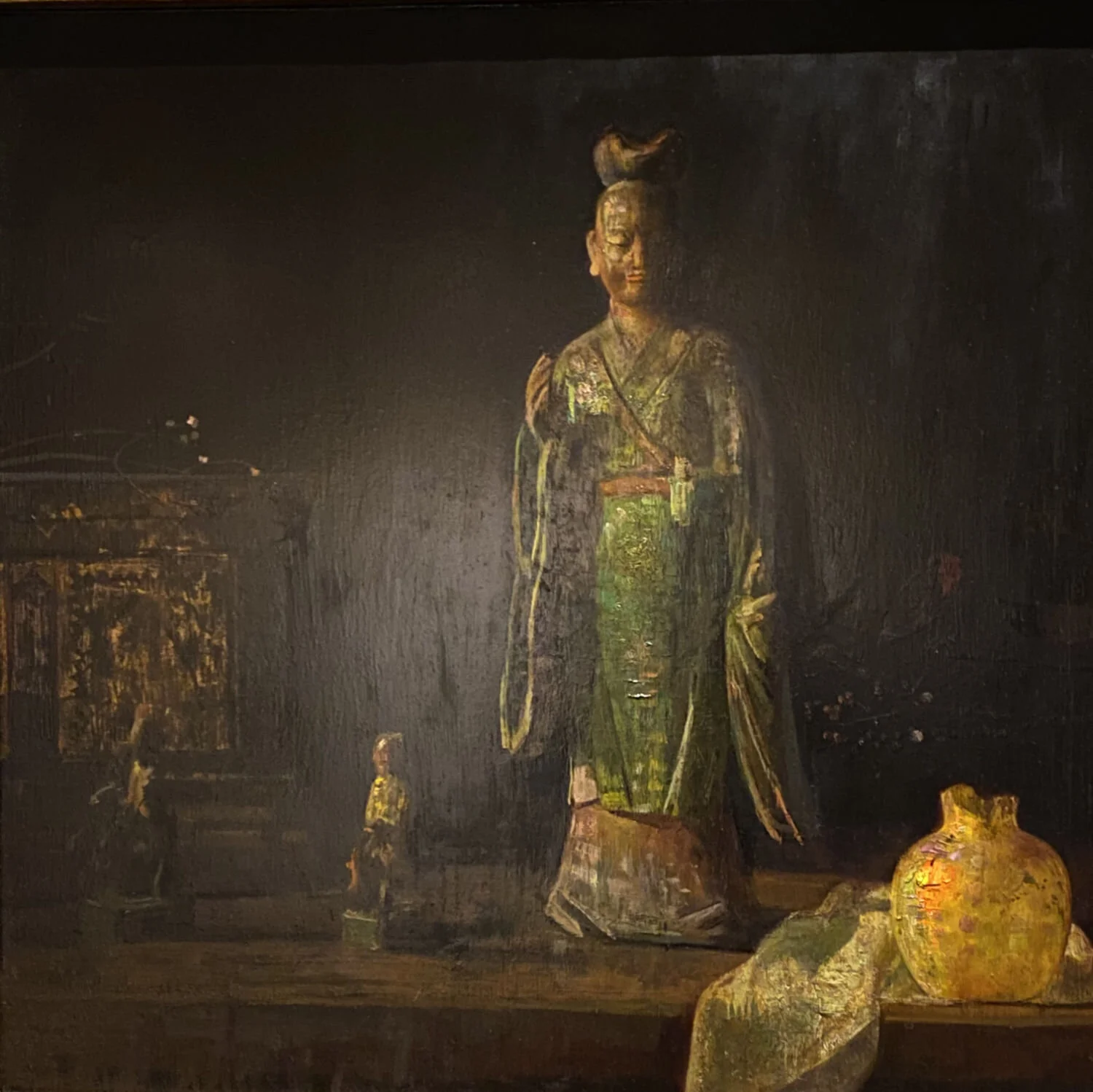 Prince and his Treasures | oil on canvas on board | 25 x 26.5 in. (36 x 38 in. with frame)