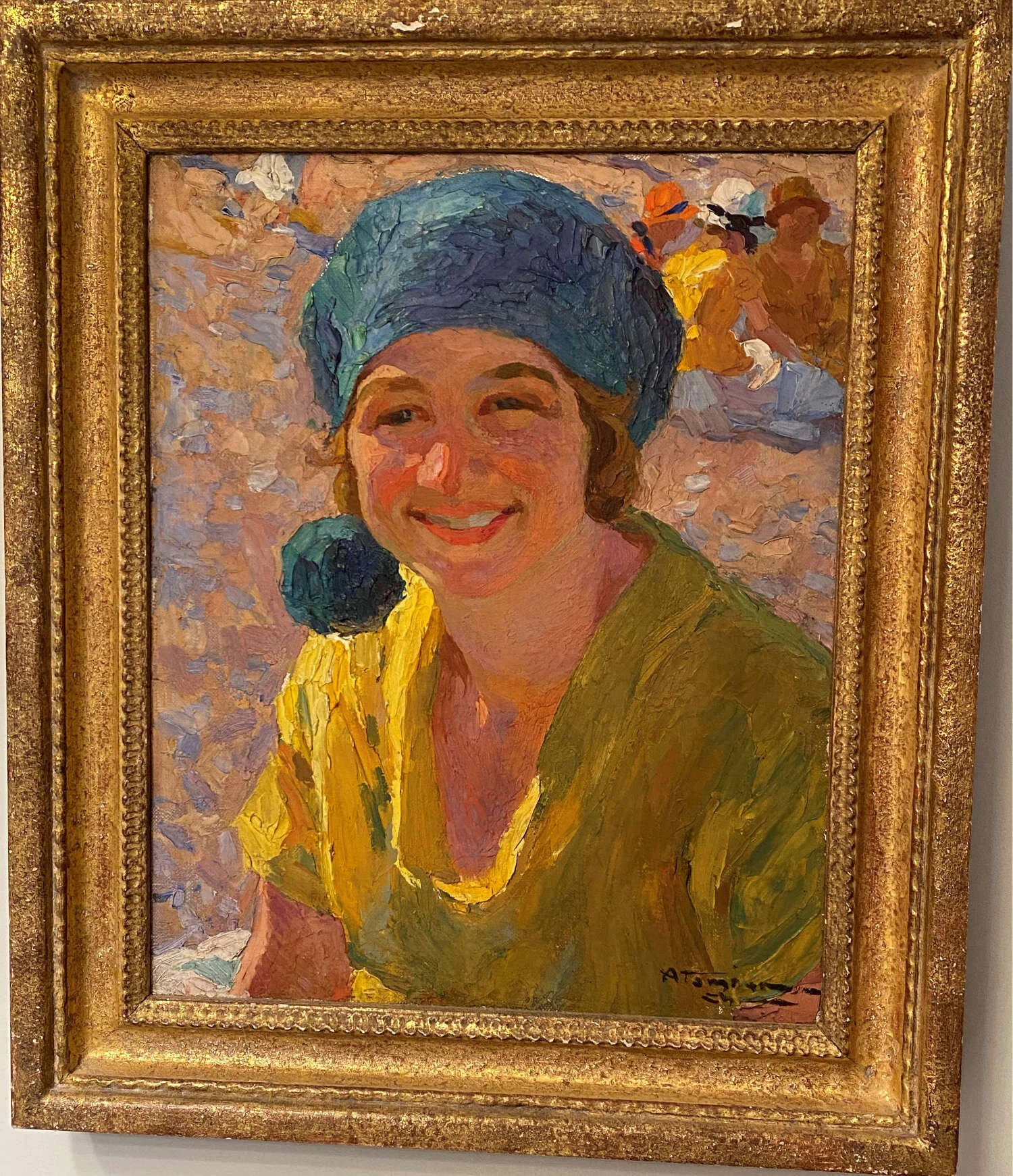 Woman in Blue | oil on canvas | 16 x 13 in. (21 x 17.5 in. with frame)