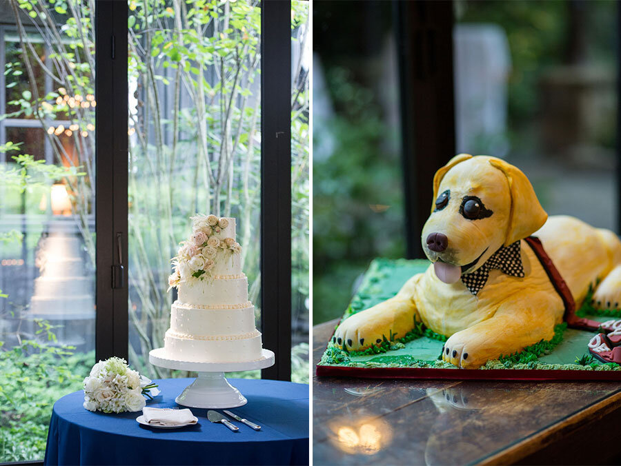 The-Farm-at-Old-Edwards-Wedding-Cake-and-Dog-Grooms-Cake.jpeg