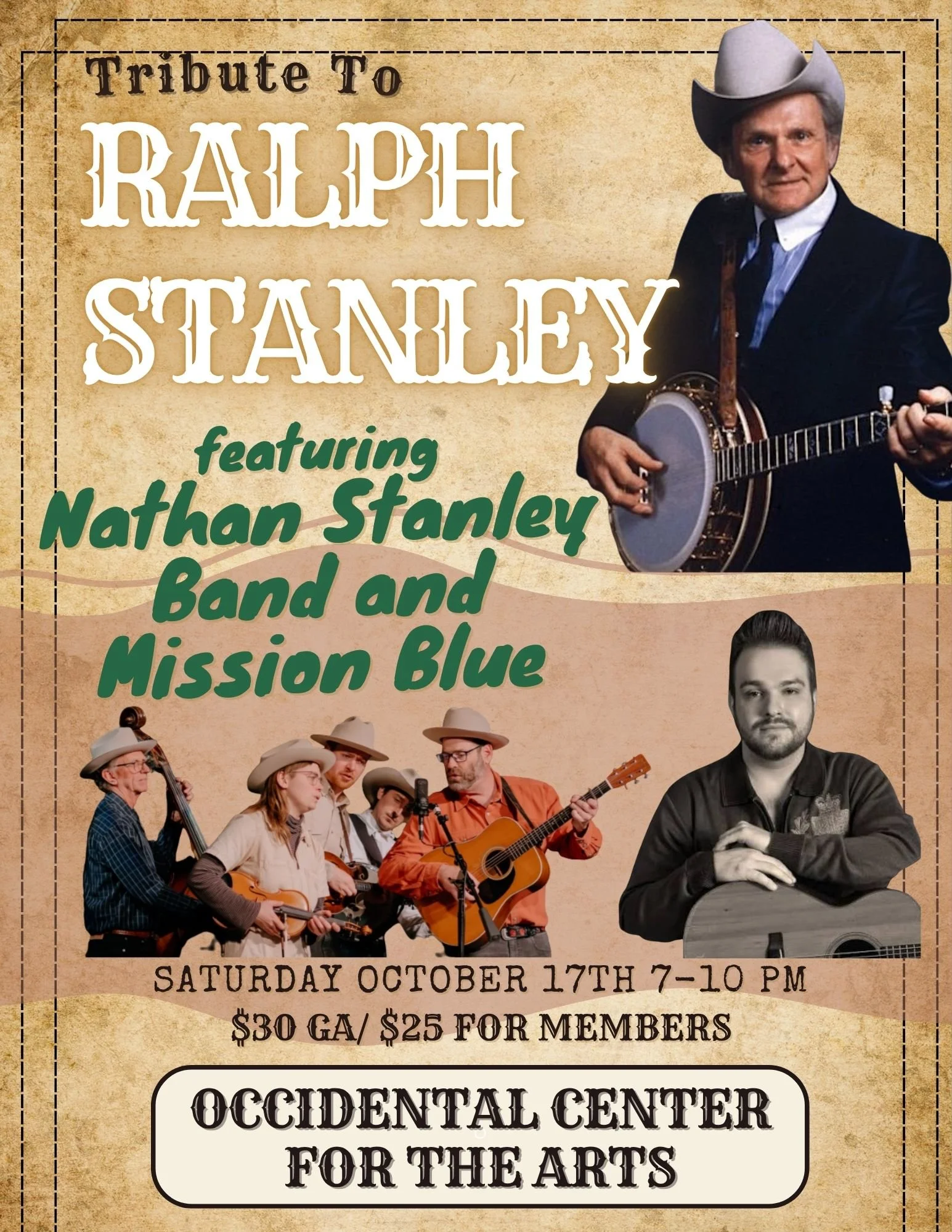 Tribute to Dr. Ralph Stanley with Nathan Stanley Band and Mission Blue