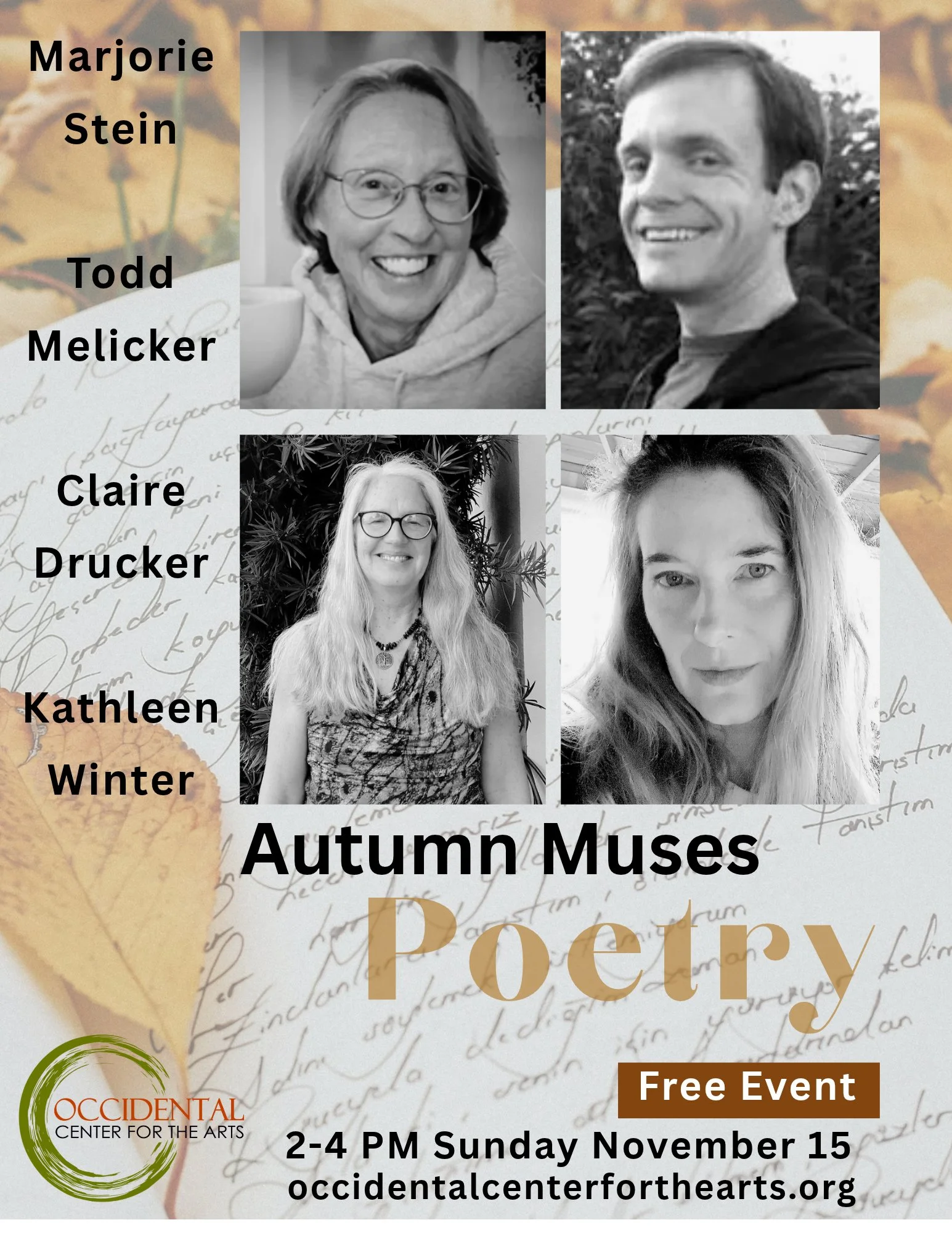 Autumn Muses: Marjorie Stein, Kathleen Winter, Todd Melicker, Claire Drucker
