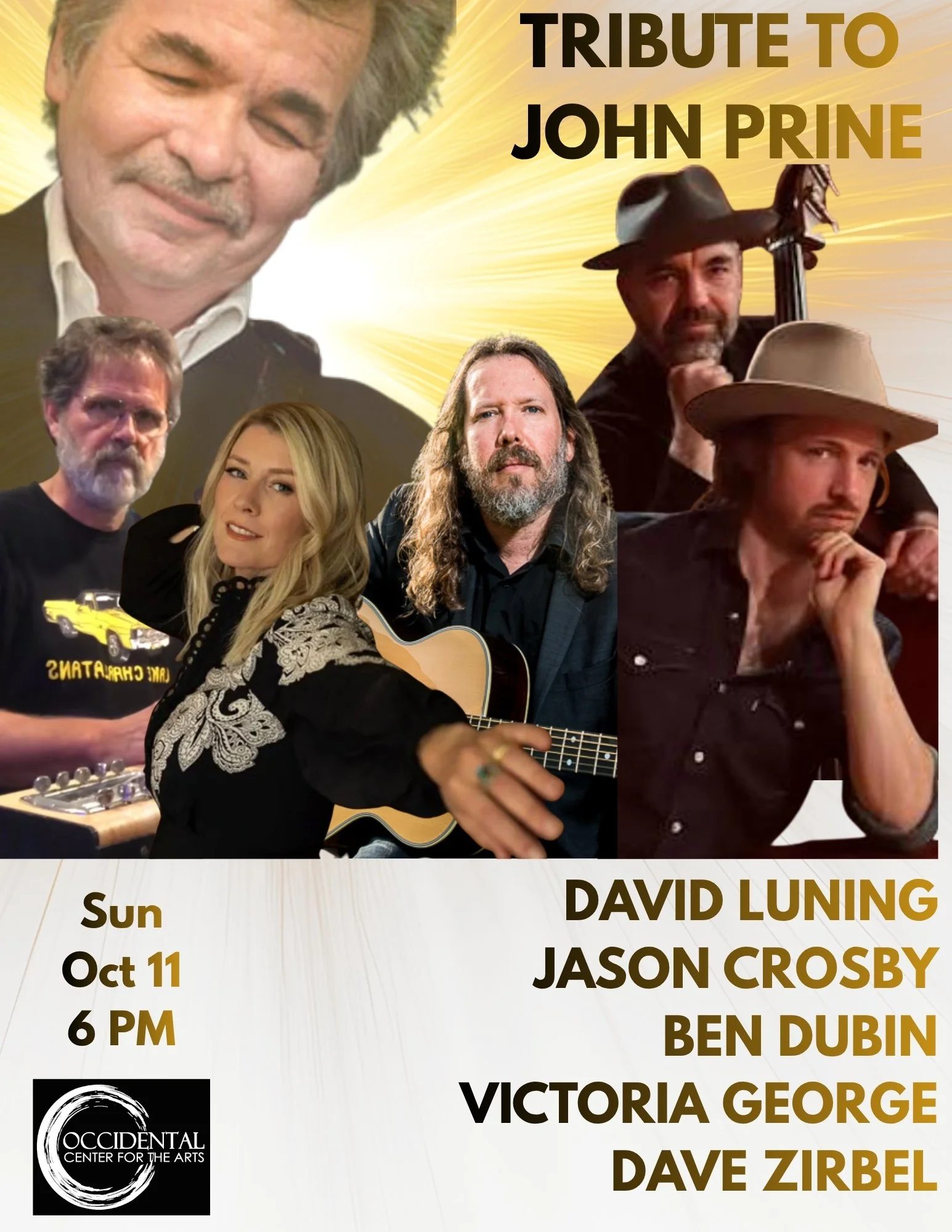 John Prine Tribute with David Luning, Jason Crosby, Ben Dubin, Dave Zirbel and Victoria George