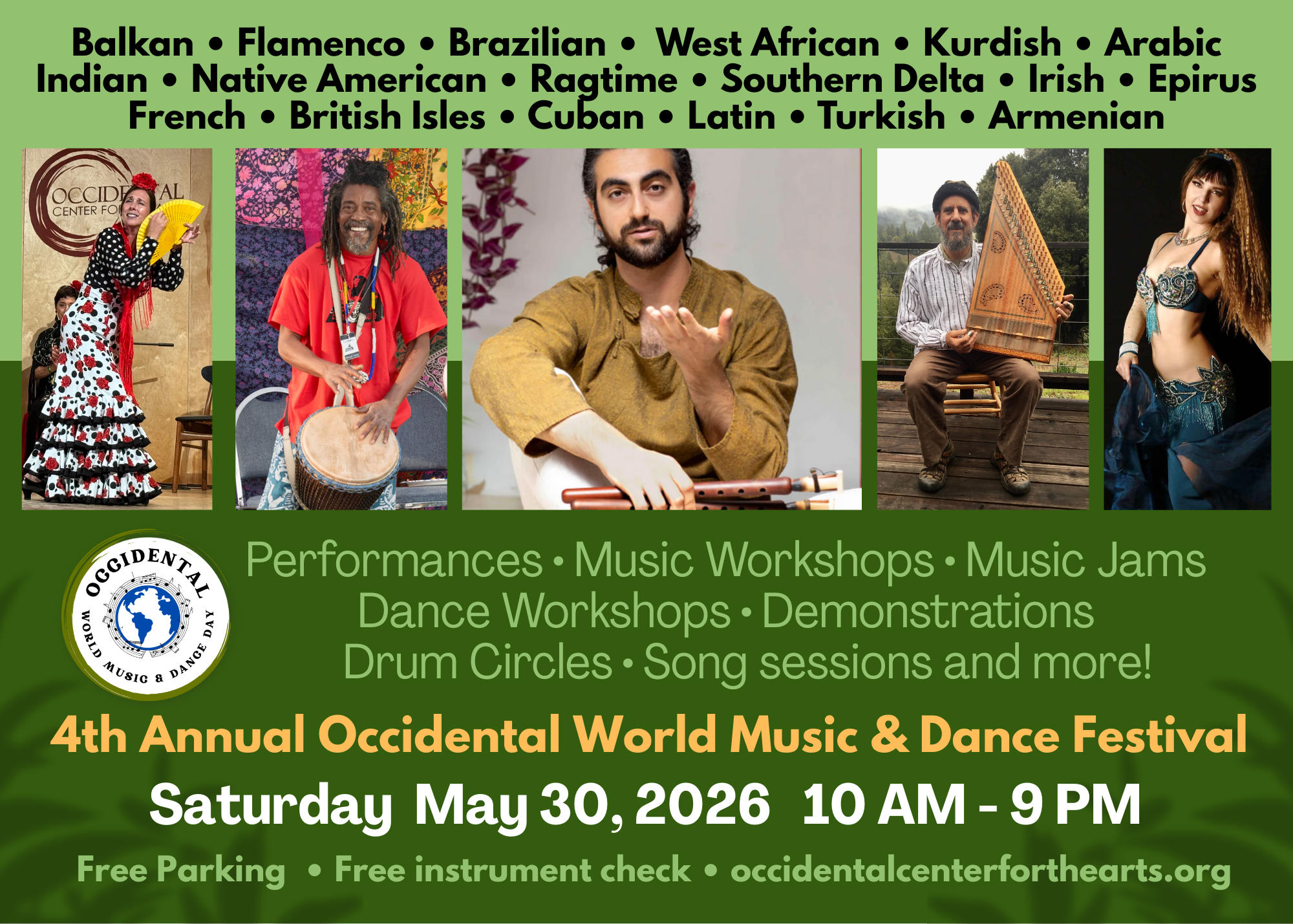 4th Annual World Music & Dance Festival May 30th