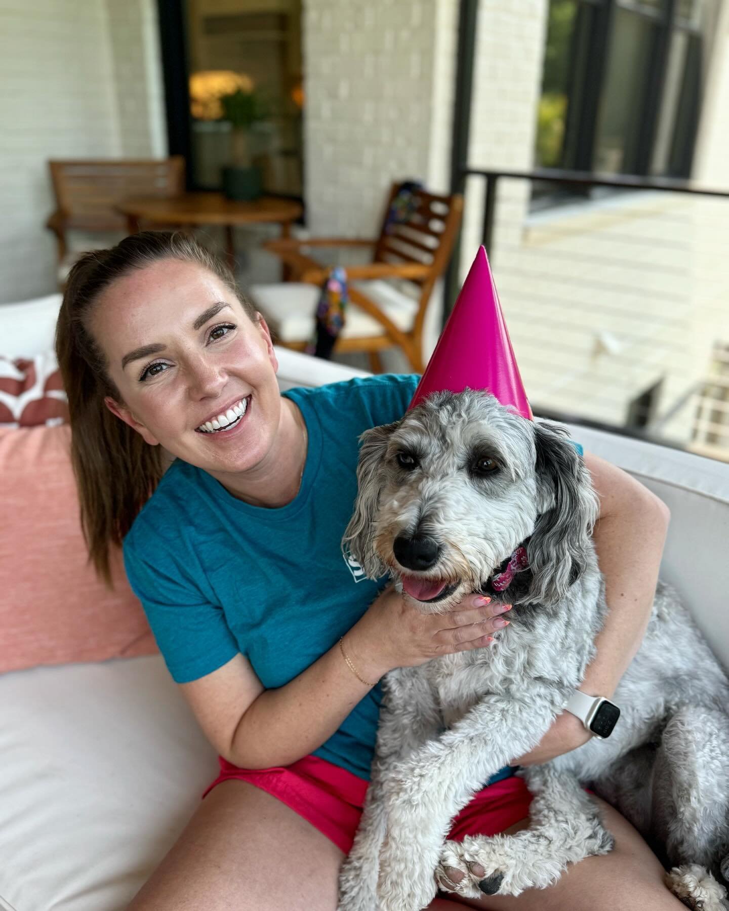 Who wouldn&rsquo;t have a birthday party for the best pup around&hellip;🐶🎂 Happy fourth birthday Bella! #miniaussiedoodle