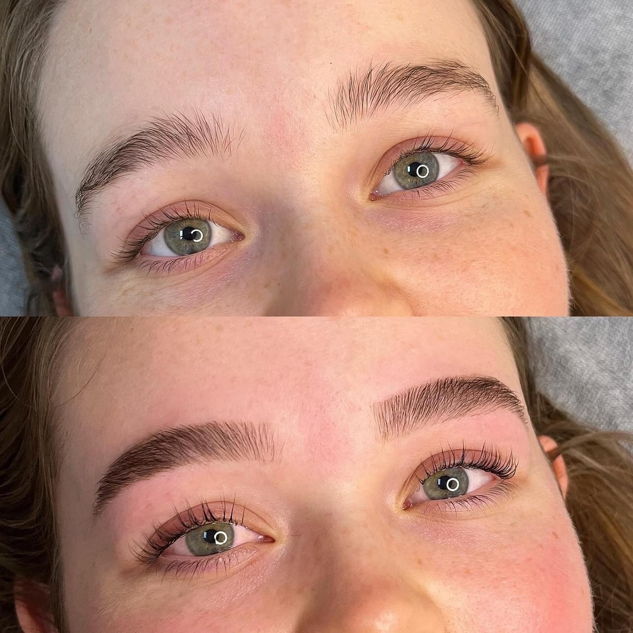 We LOVE a natural brow transformation 💖 this is before and after pic of a brow tint, wax and trim 😍#brows#melbournebrows#bestbrowsinmelbourne