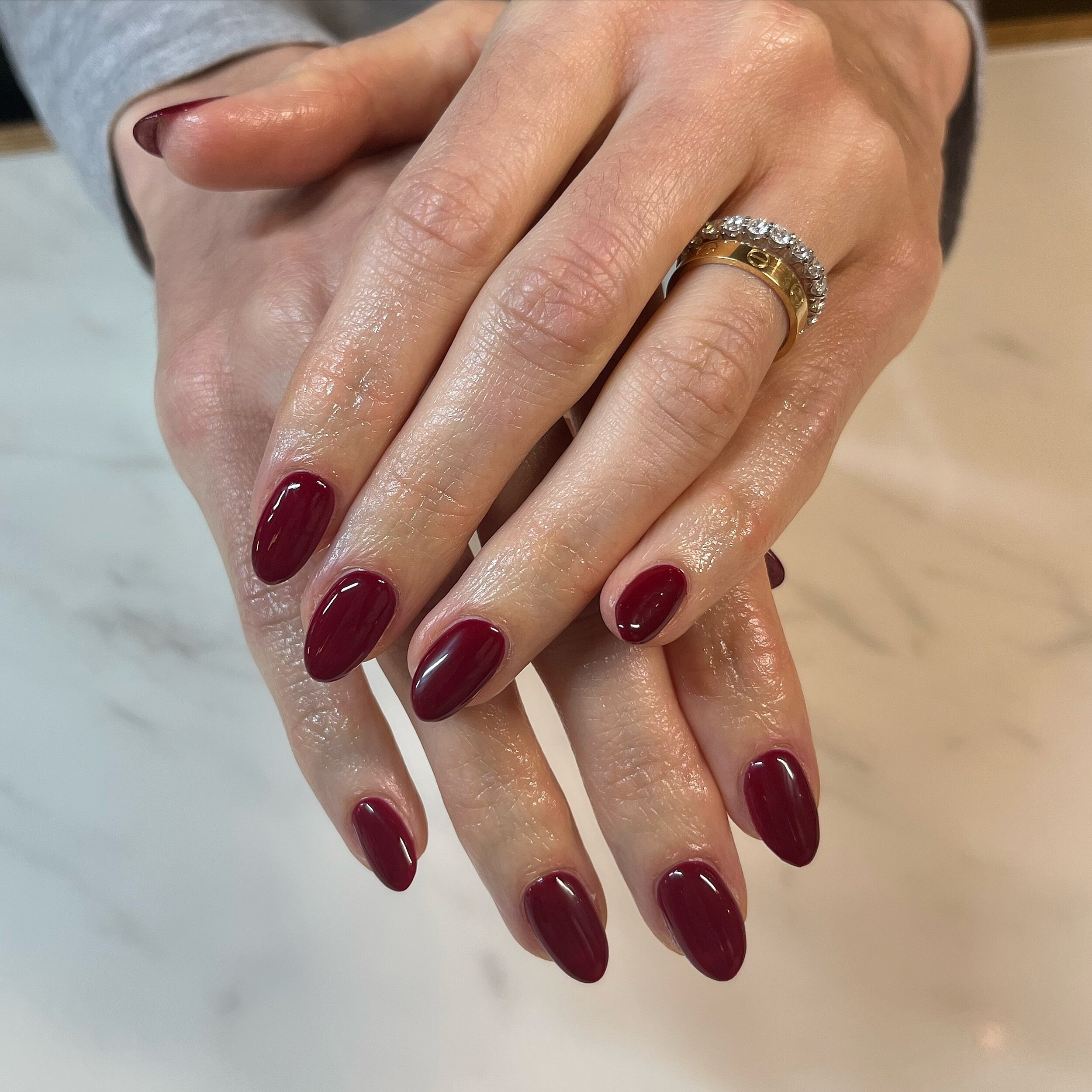 Beautiful Deep Red @biosculptureaus Manicure by Minnie&hearts;️#biosculpturegel#biosculpturenails #biosculpture#bestnailsinmelbourne#biogel#280nightattheopera