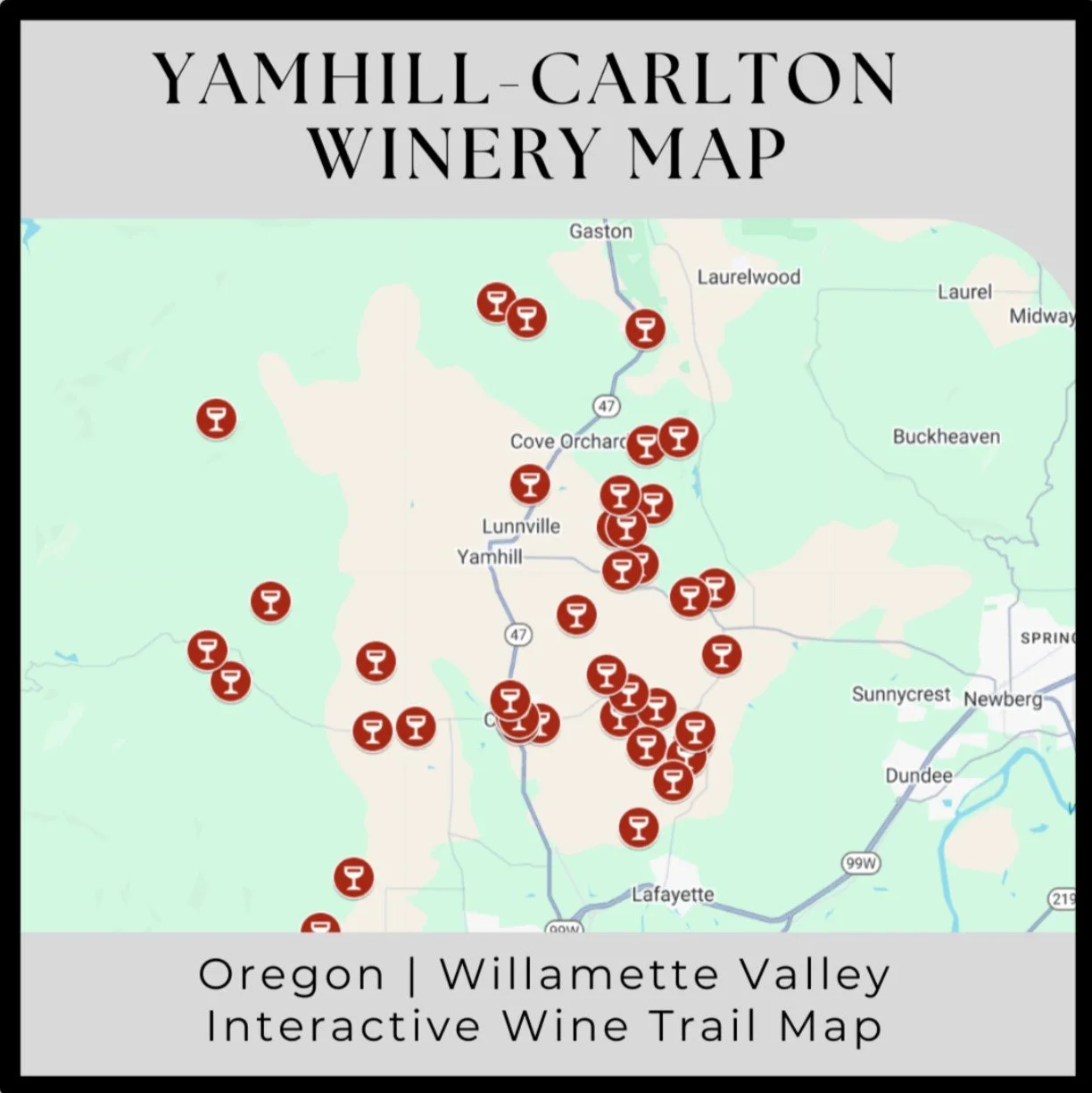 Yamhill-Carlton Winery Map