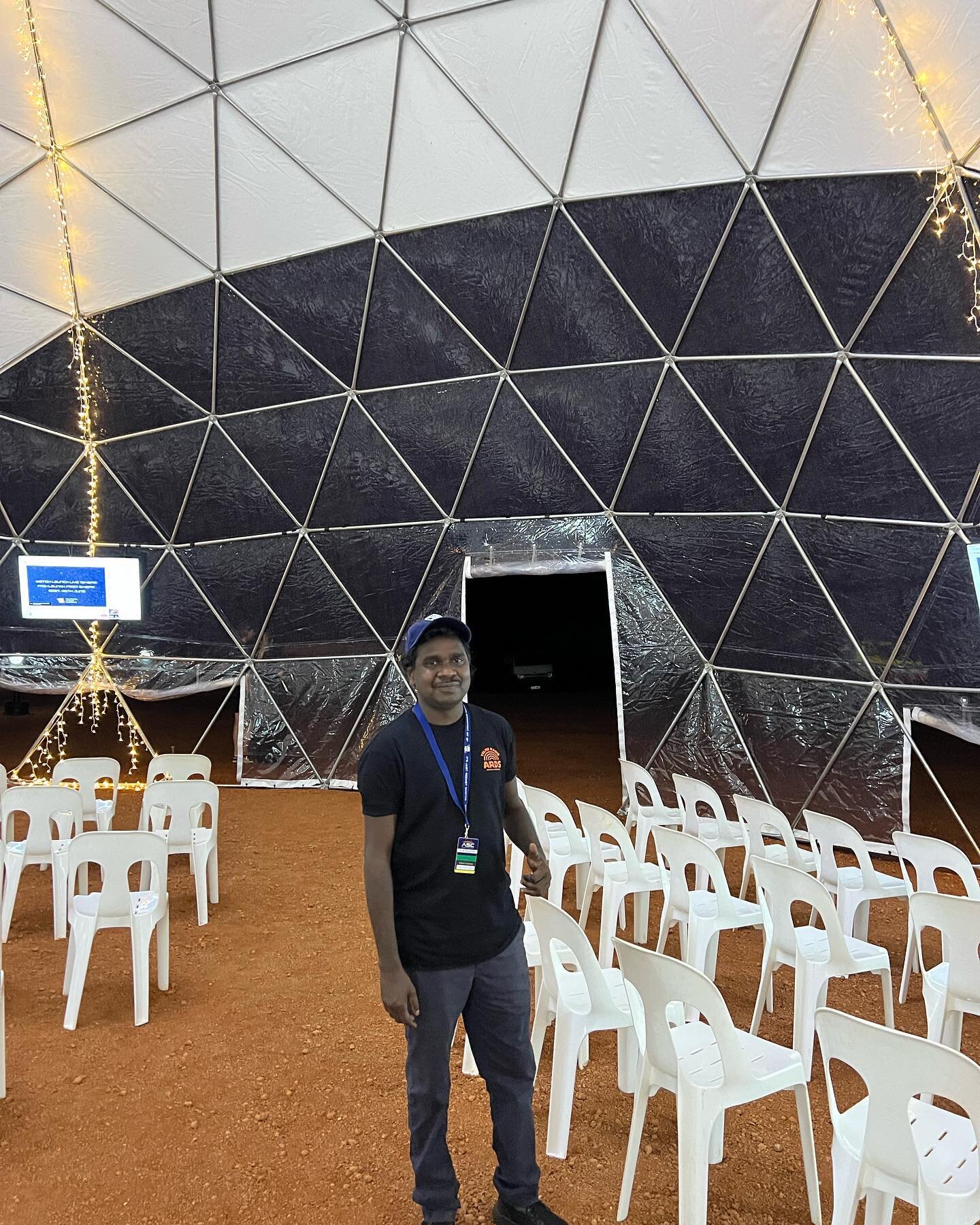William Gumbula at the Arnhem Space Centre for the rocket launch last Sunday. 

Tune into 88.9FM to hear the full story.