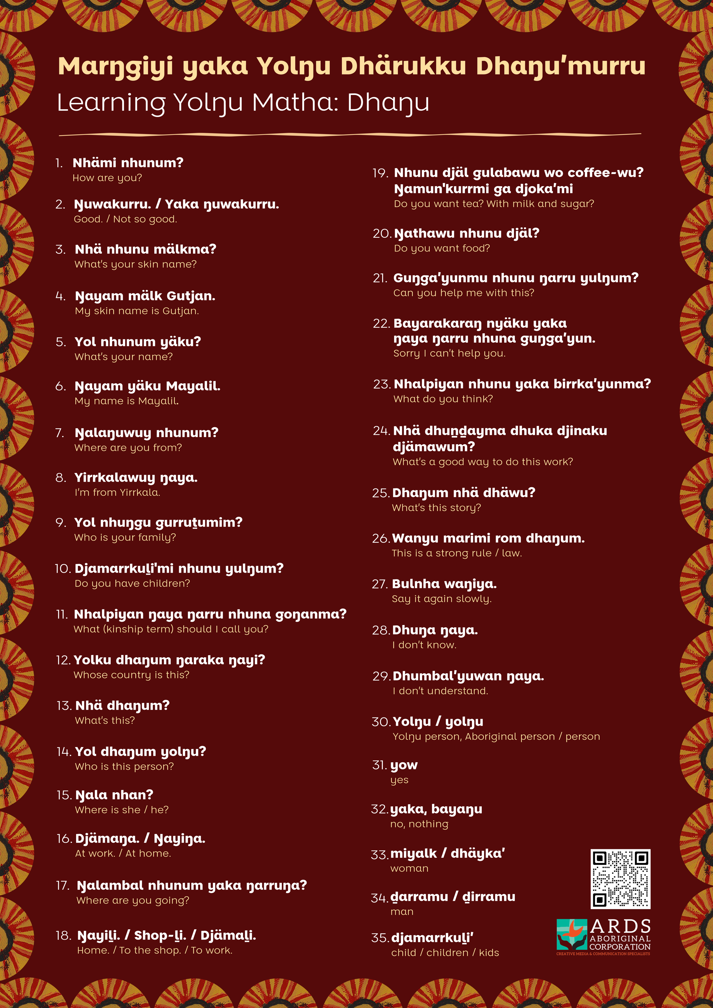 Learning Dhaŋu Poster