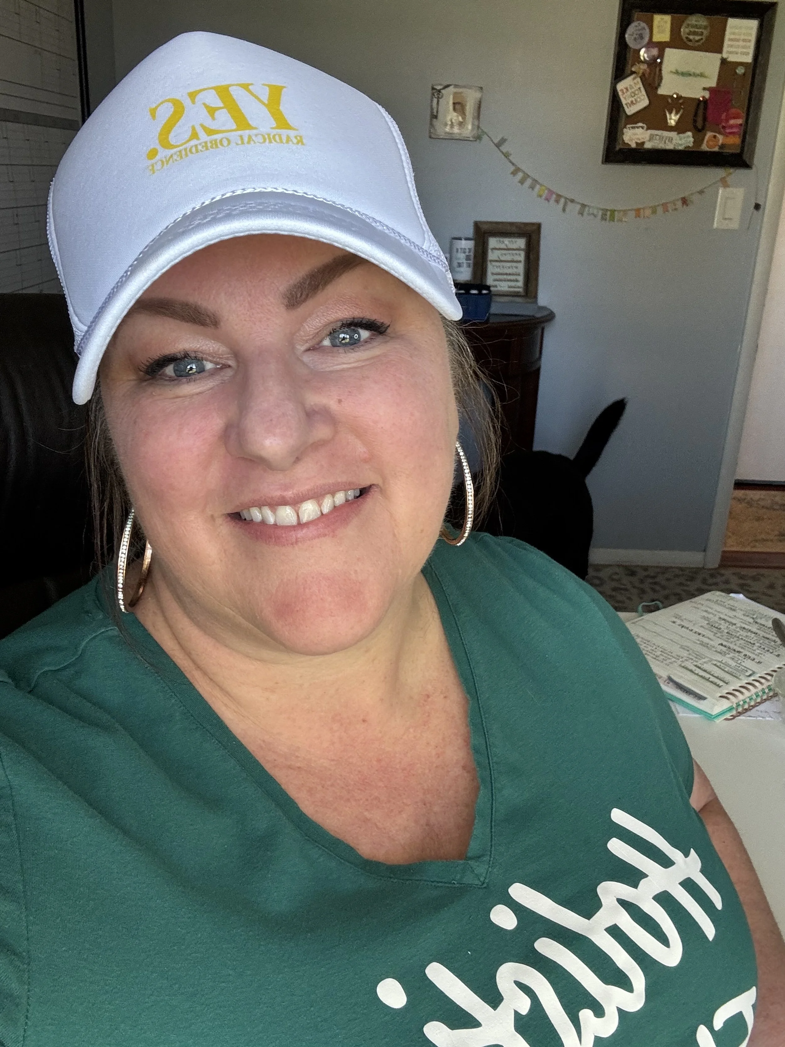 coach christine teal shirt white hat