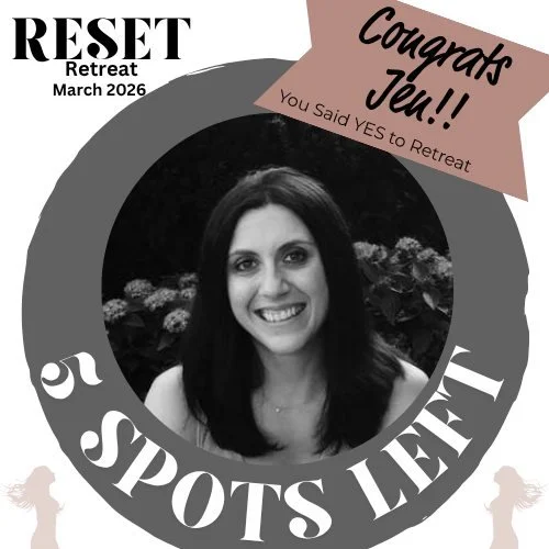 ✨ Congrats Jen!! ✨
She said YES to the March 2026 RESET Retreat. 🌿
Jen was searching for something different.
Not another jam-packed weekend full of sessions she’d forget when she got home.
She wanted a retreat that allowed her to pause. To p