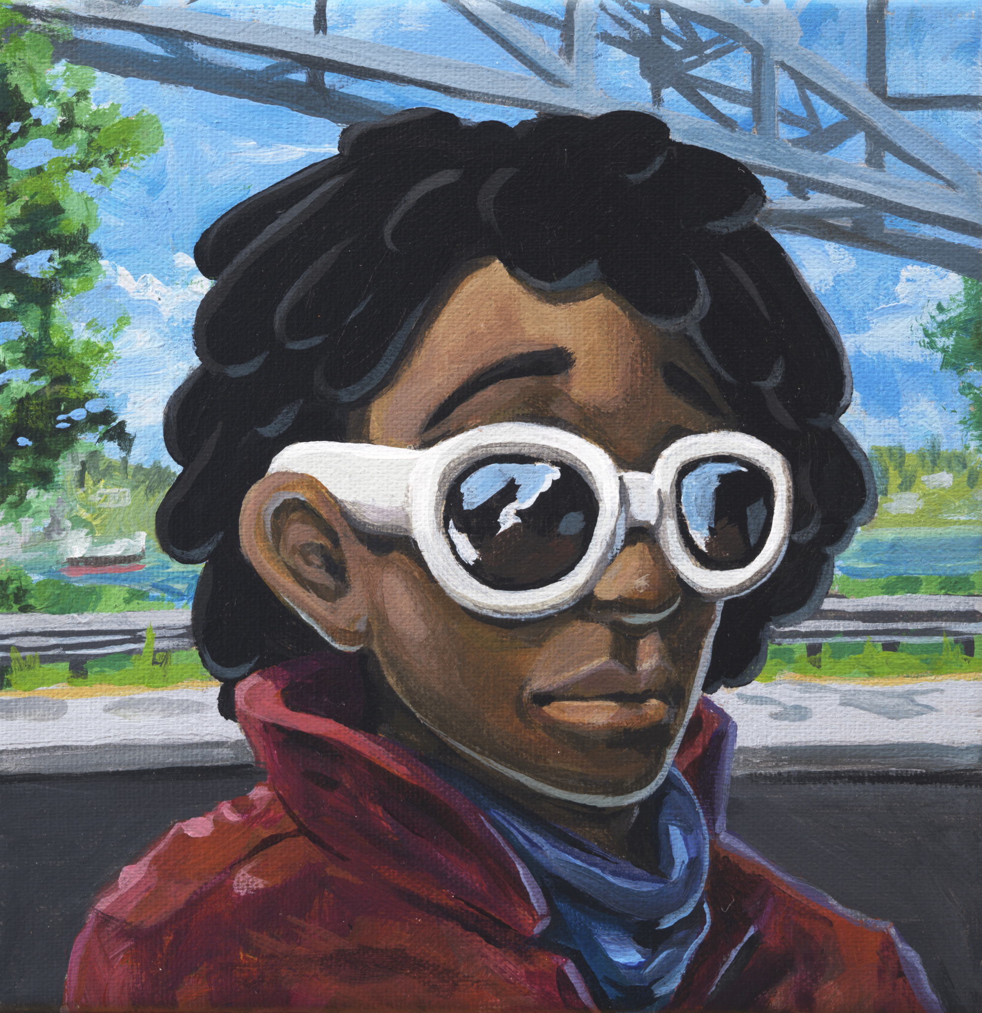"Big Eyes" acrylic on linen