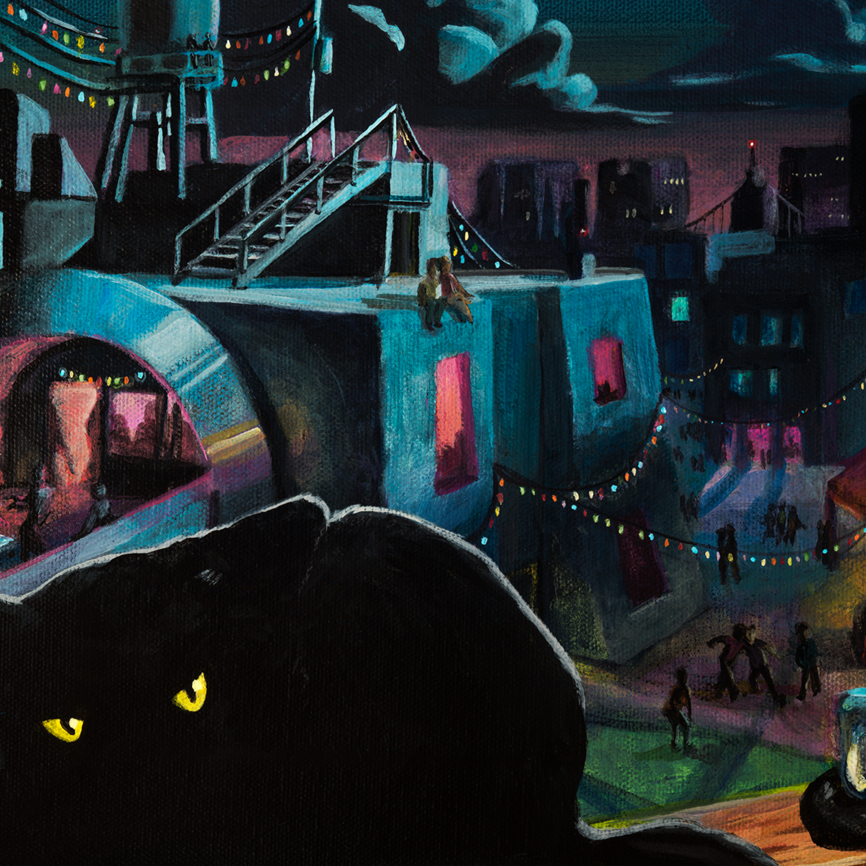 "Alley Cats" Postcard Print