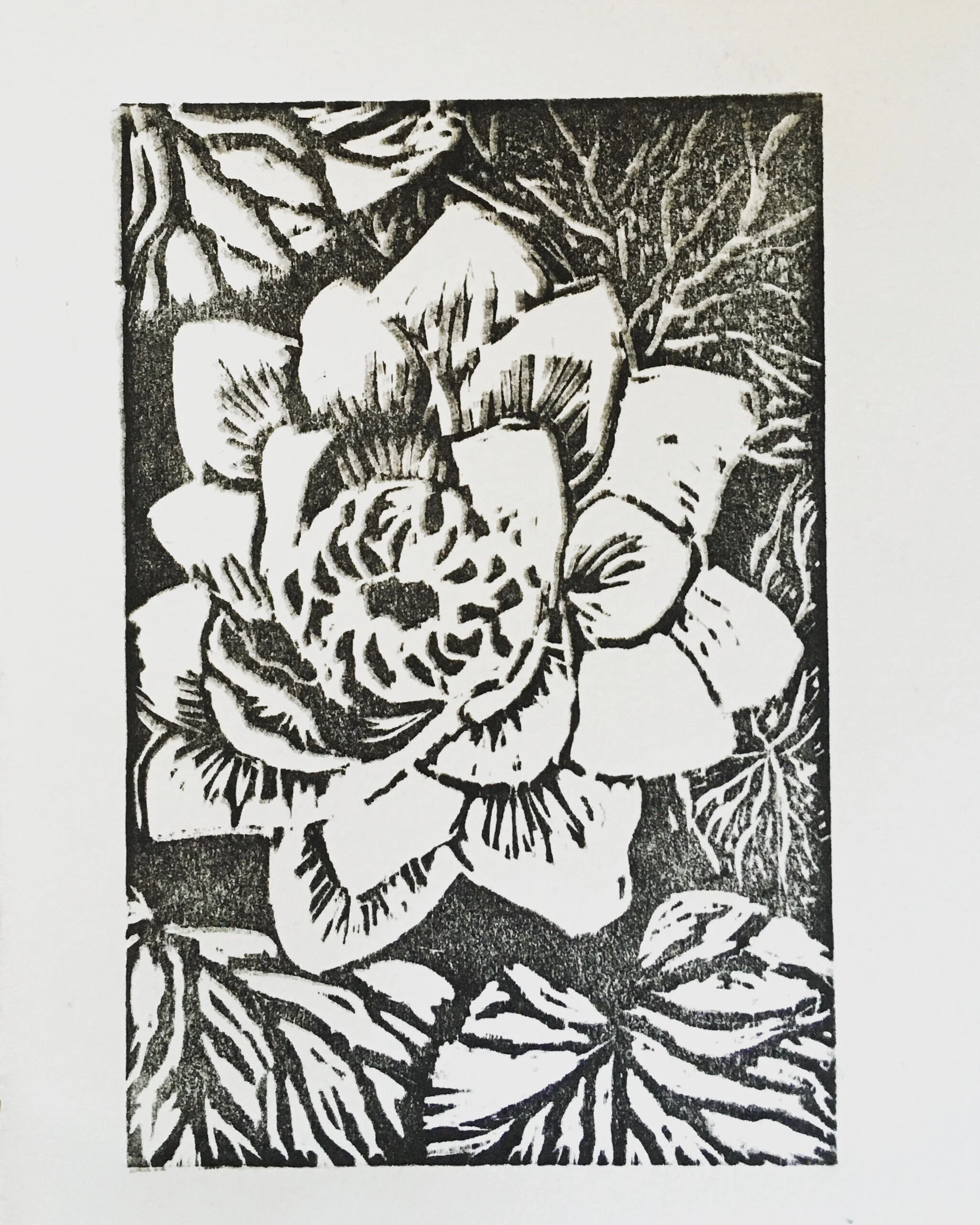 Multi-block woodcut of 6- image 4" x 6"